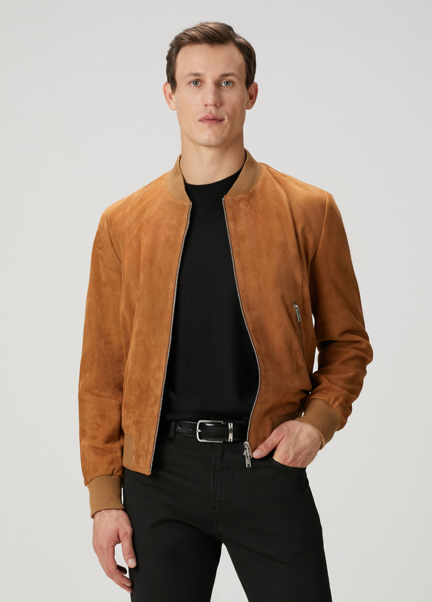 Didier Kahverengi Süet Mont
