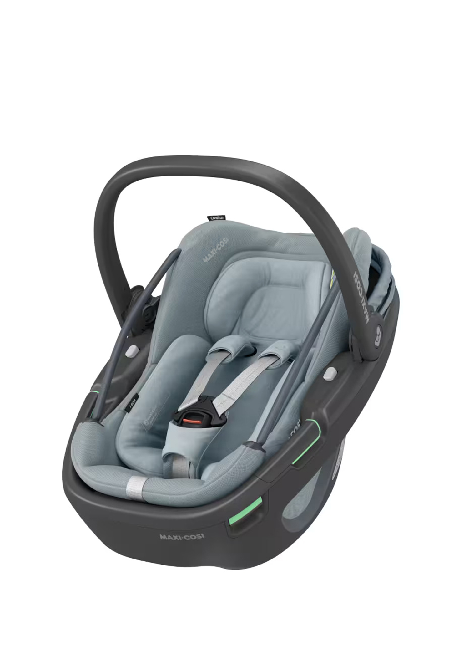 Coral İsofix'li 360° Dönebilir Yatabilir 0-13 Kg  Modüler Essential Grey Ana Kucağı ve Oto Koltuğu