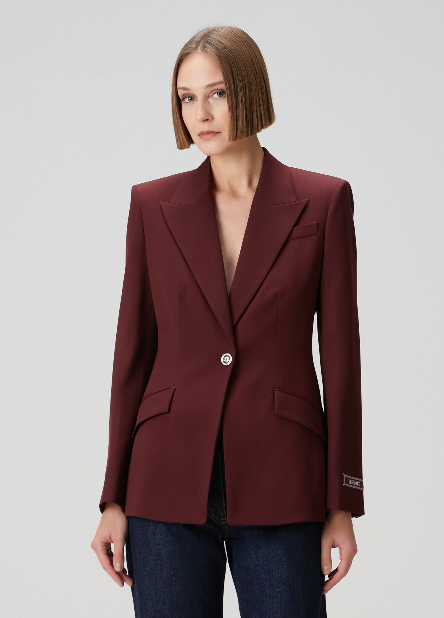 Bordo Yün Blazer