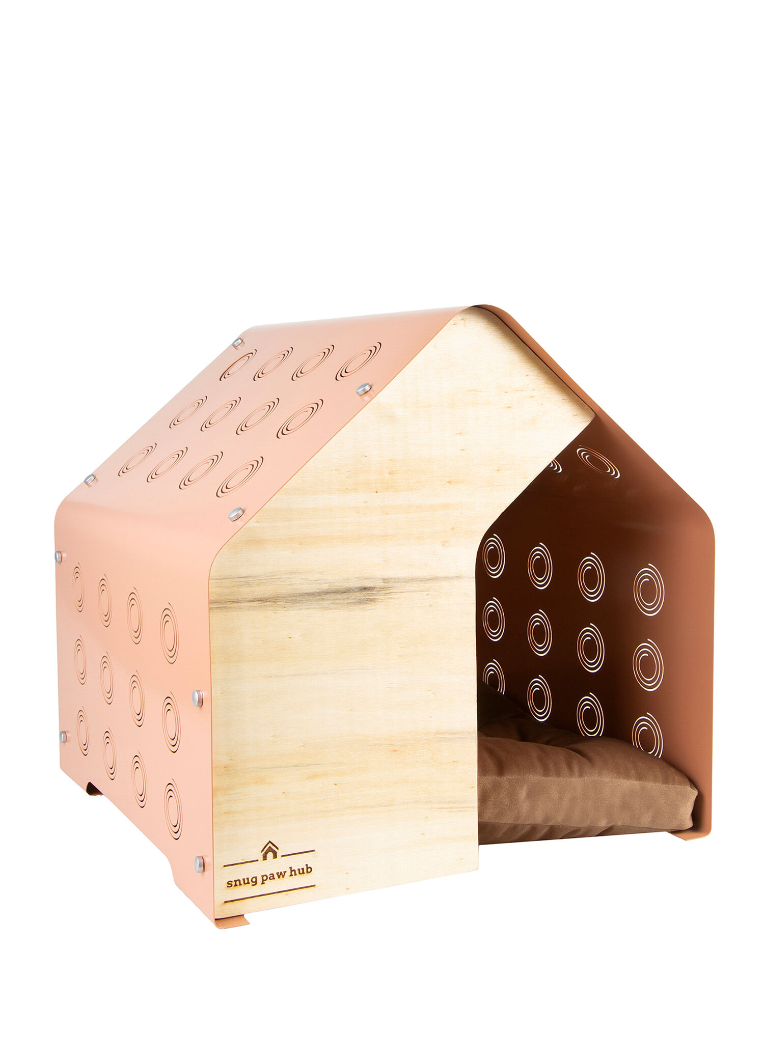 Blush Ahşap Metal Kedi Evi