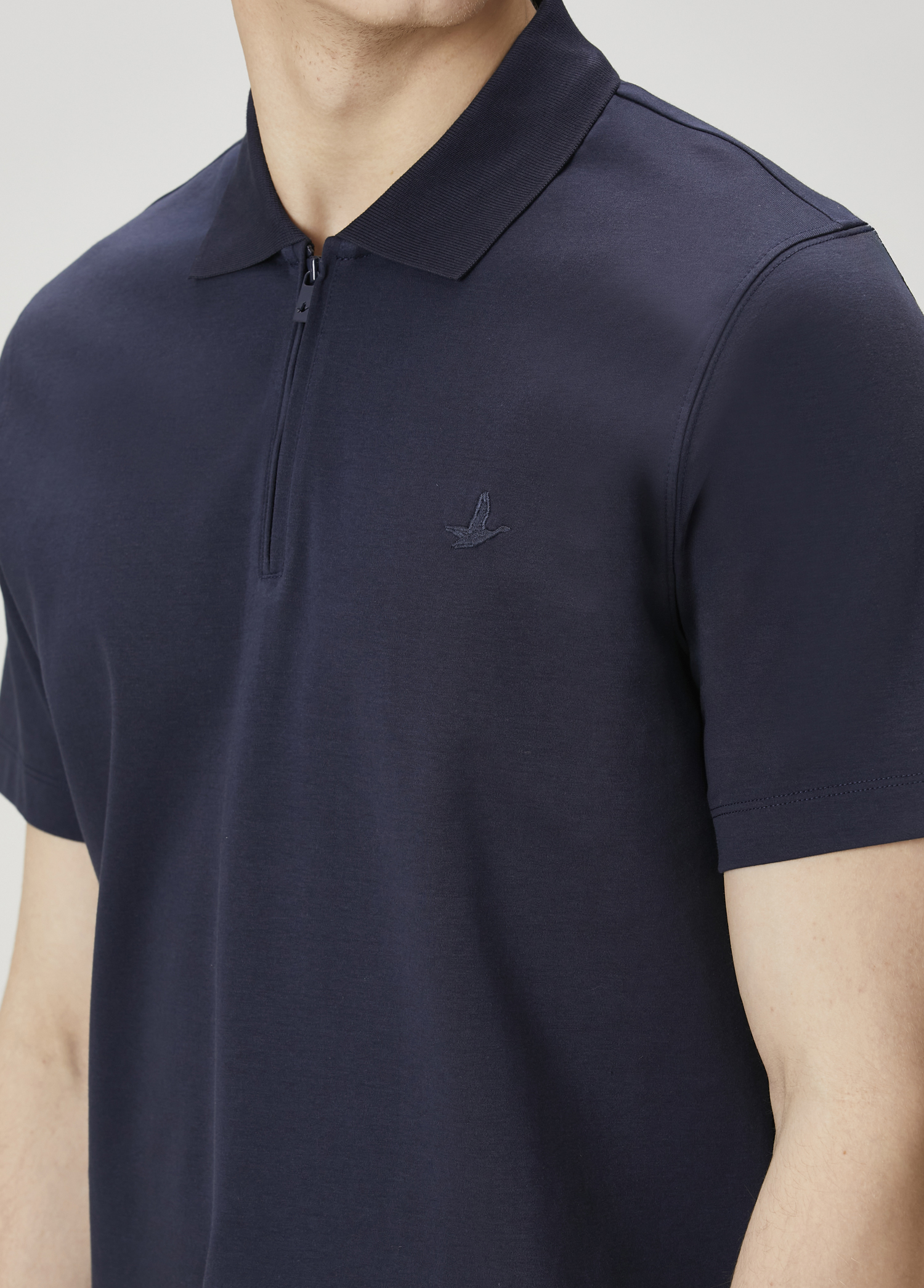 Comfort Fit Lacivert Polo T-shirt_5