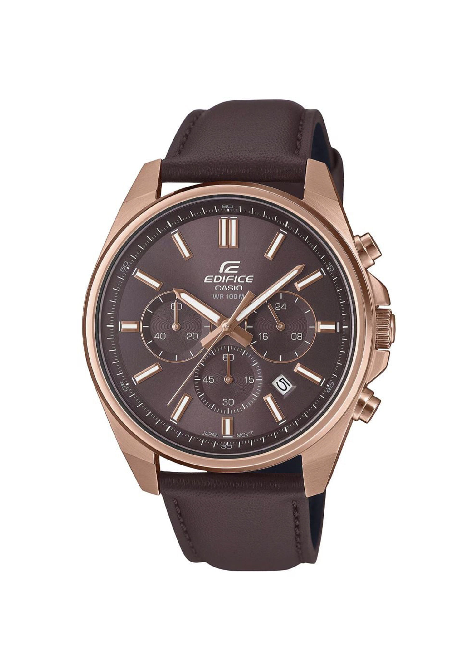 Edifice EFV-650CL-5AVUDF Kahverengi Deri Erkek Kol Saati