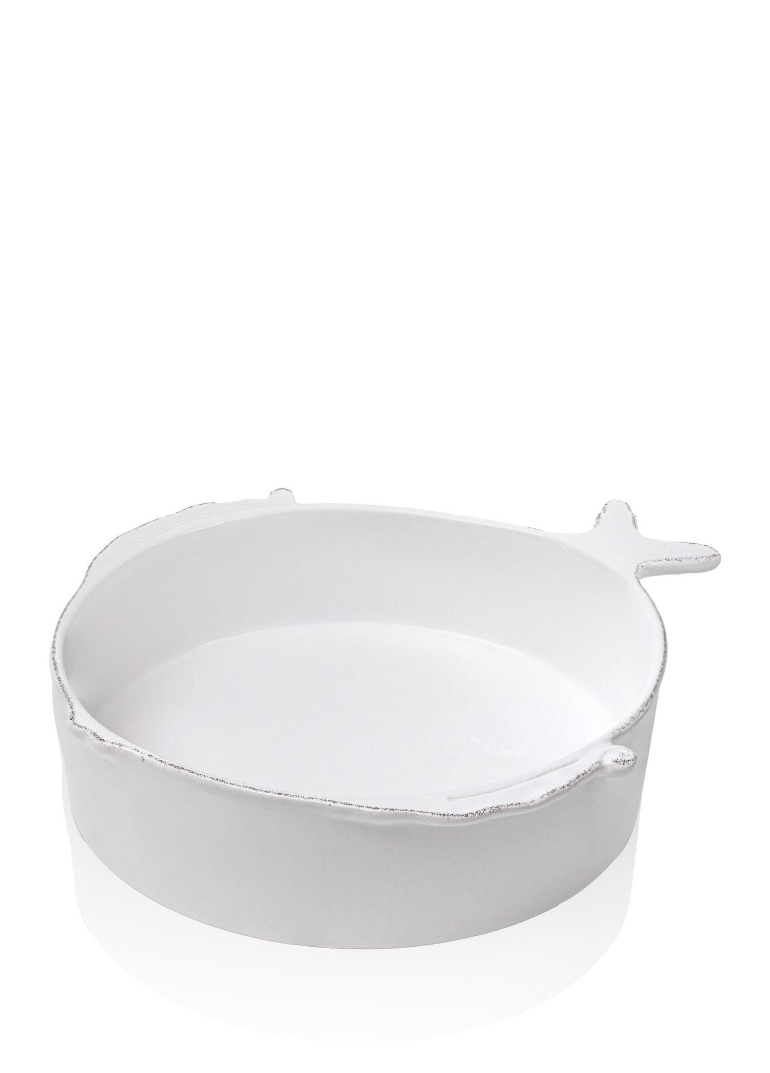 Artigiano Fish Beyaz Seramik Salata Kasesi 28 cm