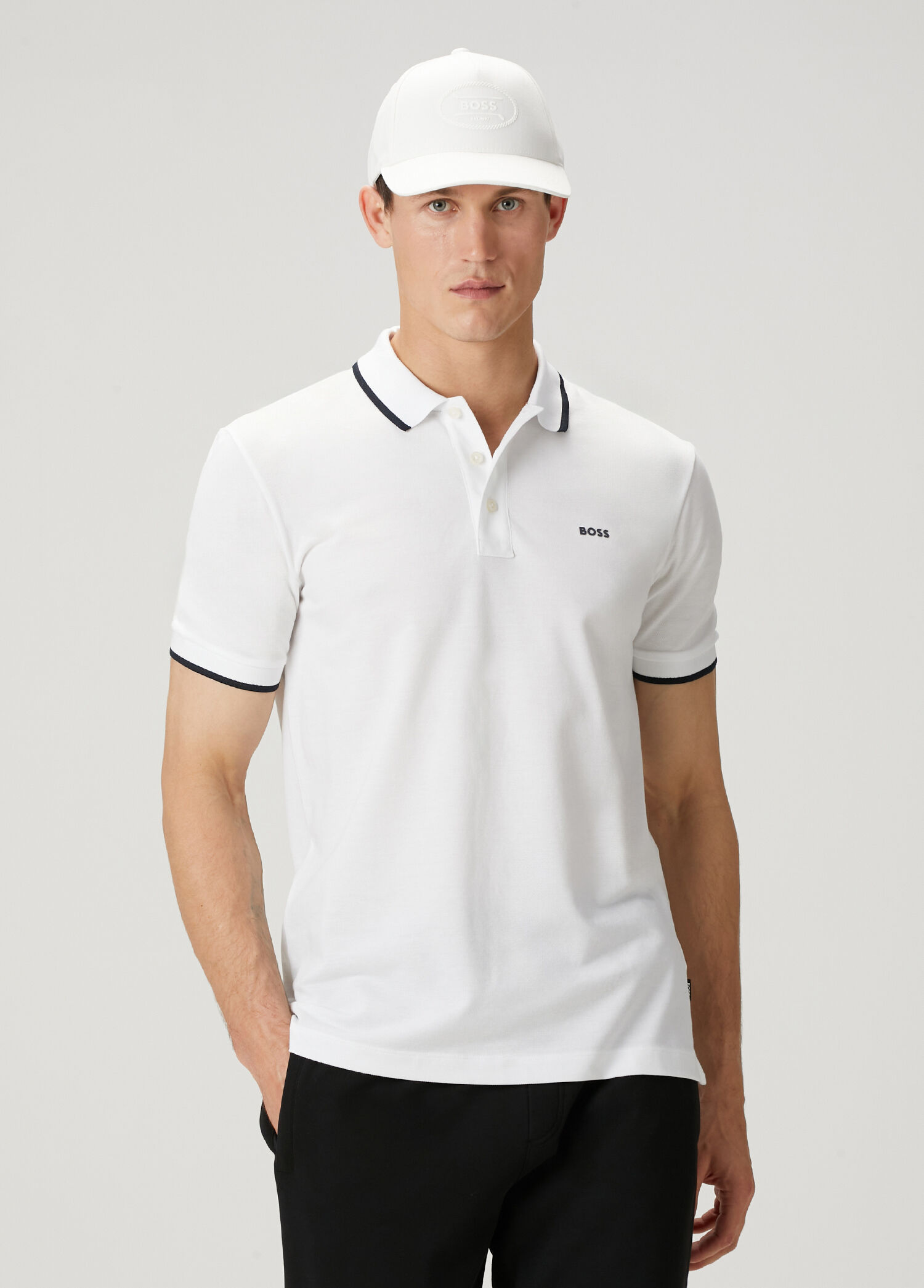 Beyaz Polo Yaka T-shirt
