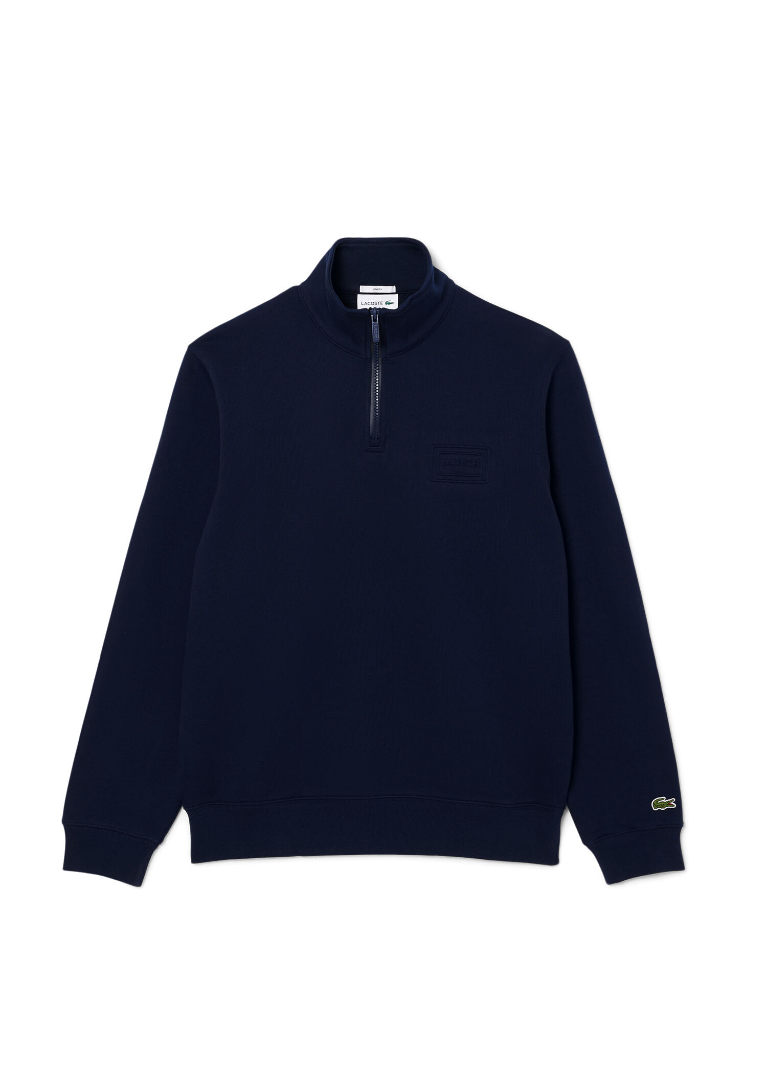 Lacivert  Classic Fit Yarım Fermuarlı Unisex Sweatshirt