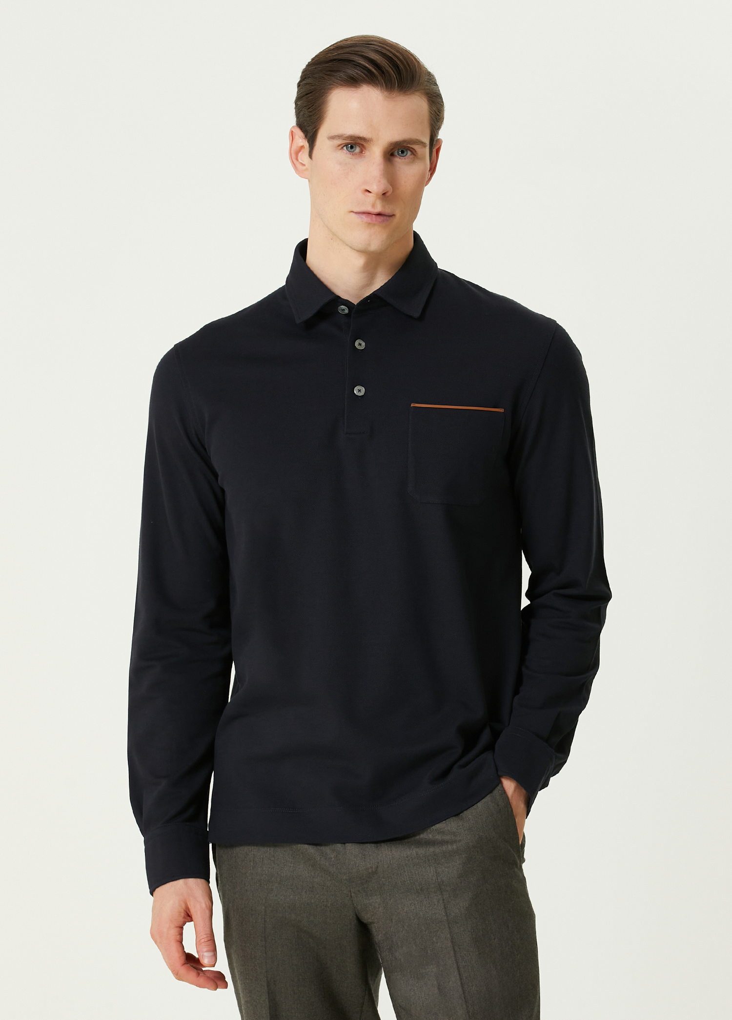 Lacivert Polo Yaka T-shirt