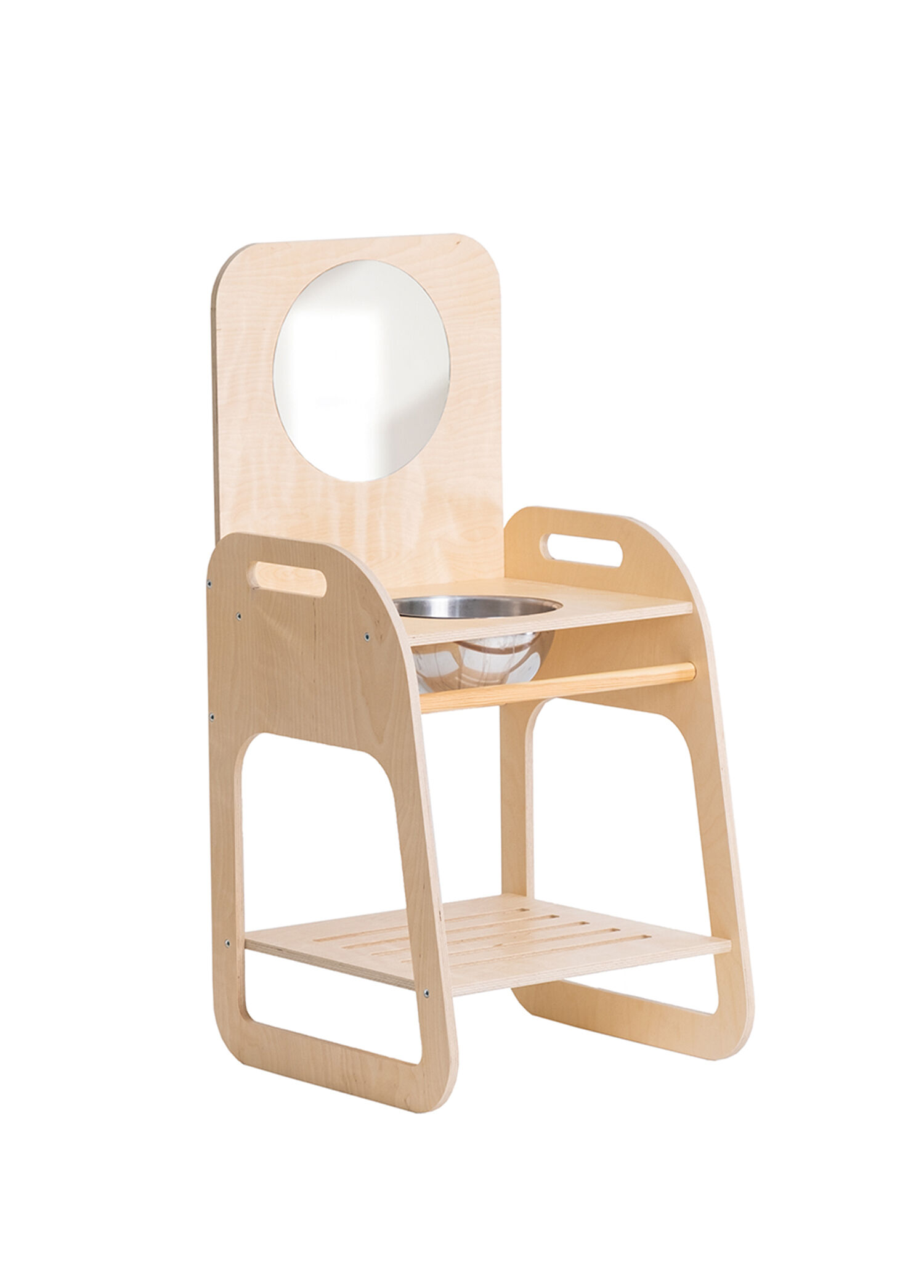 Montessori Huş Ahşap Çocuk Oyuncak Lavabo