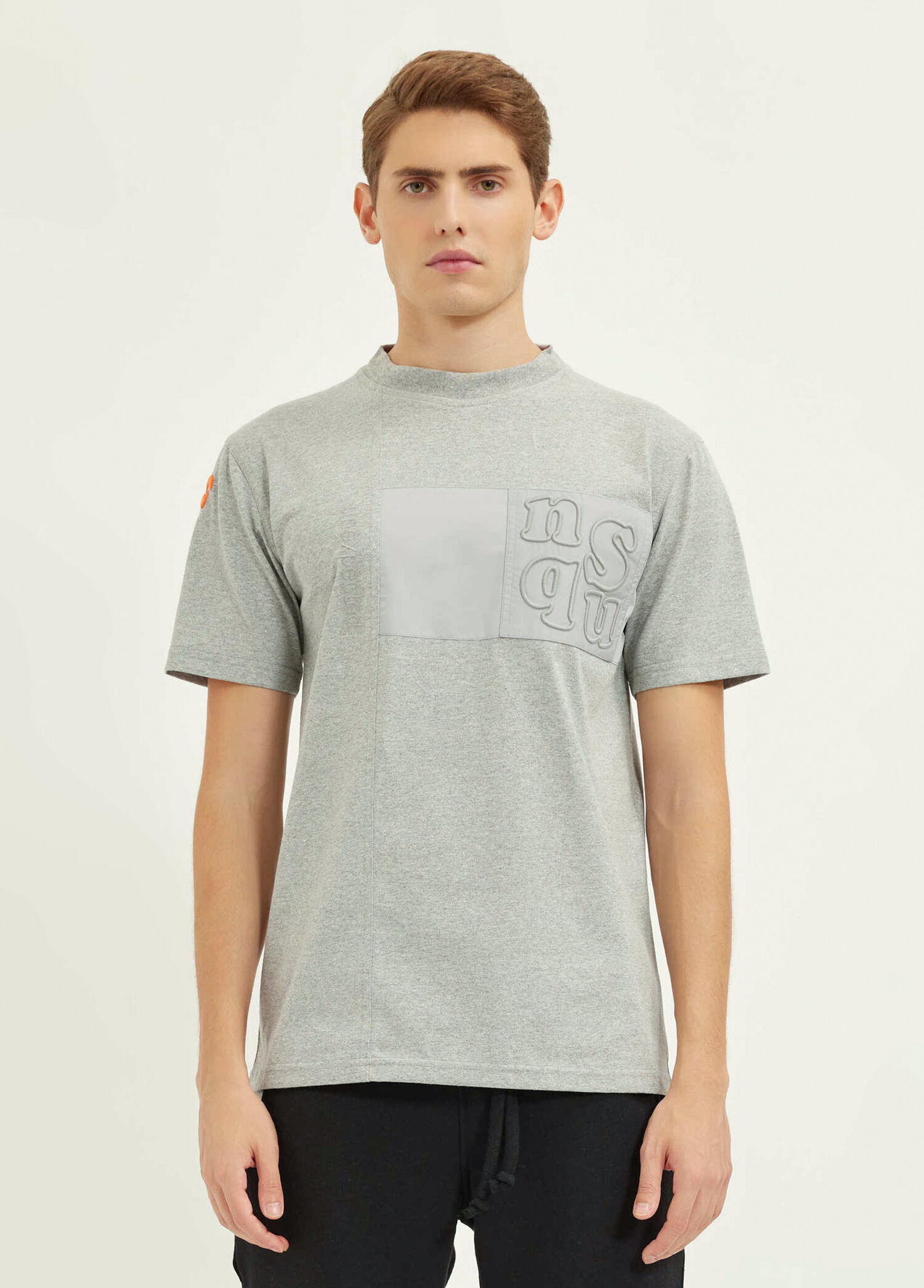 Uru City Regular Fit Gri Krom Logo Baskılı T-shirt
