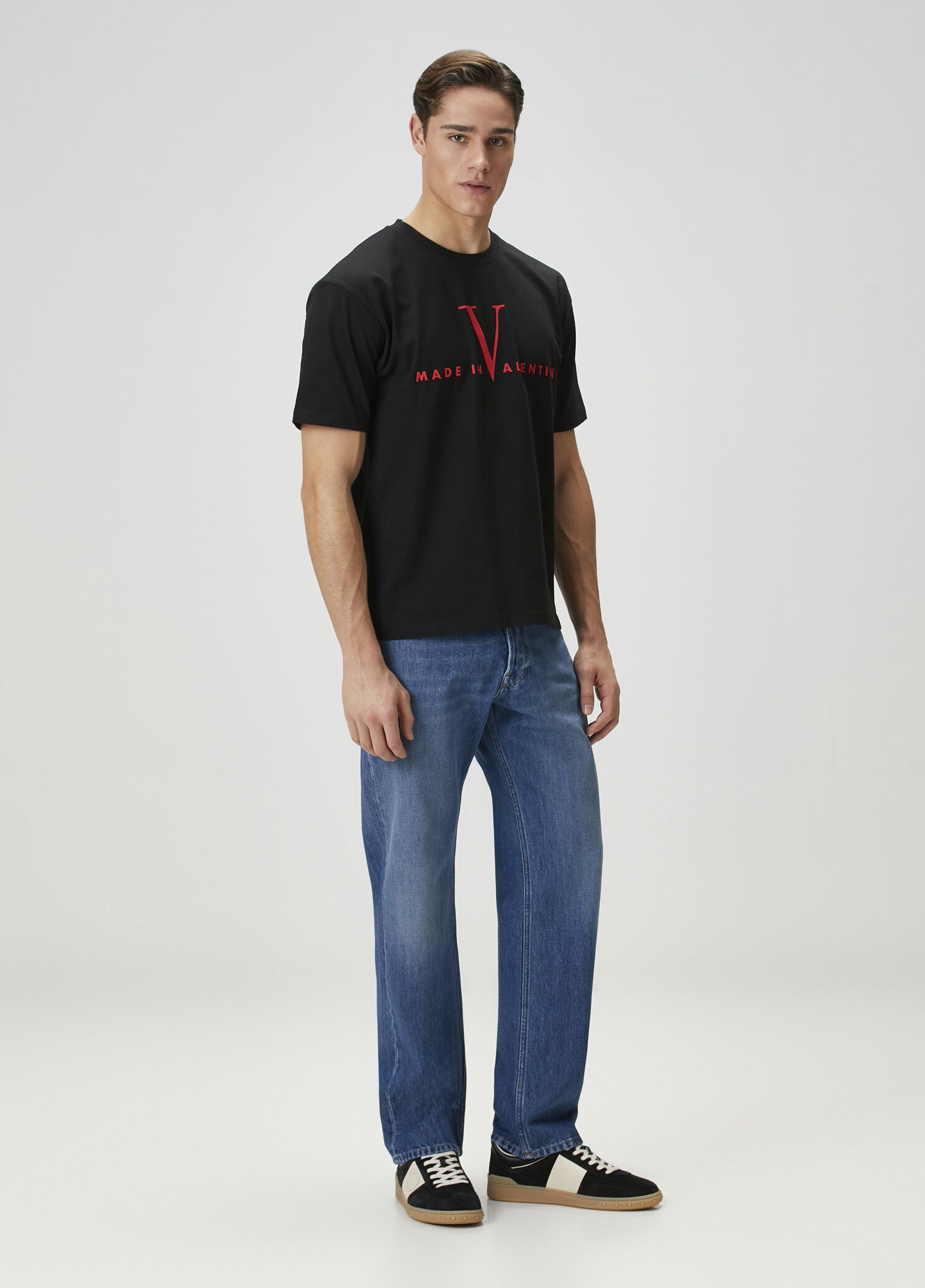Valentino Siyah Erkek Siyah Logo Baskılı T-shirt 1861549 | Beymen