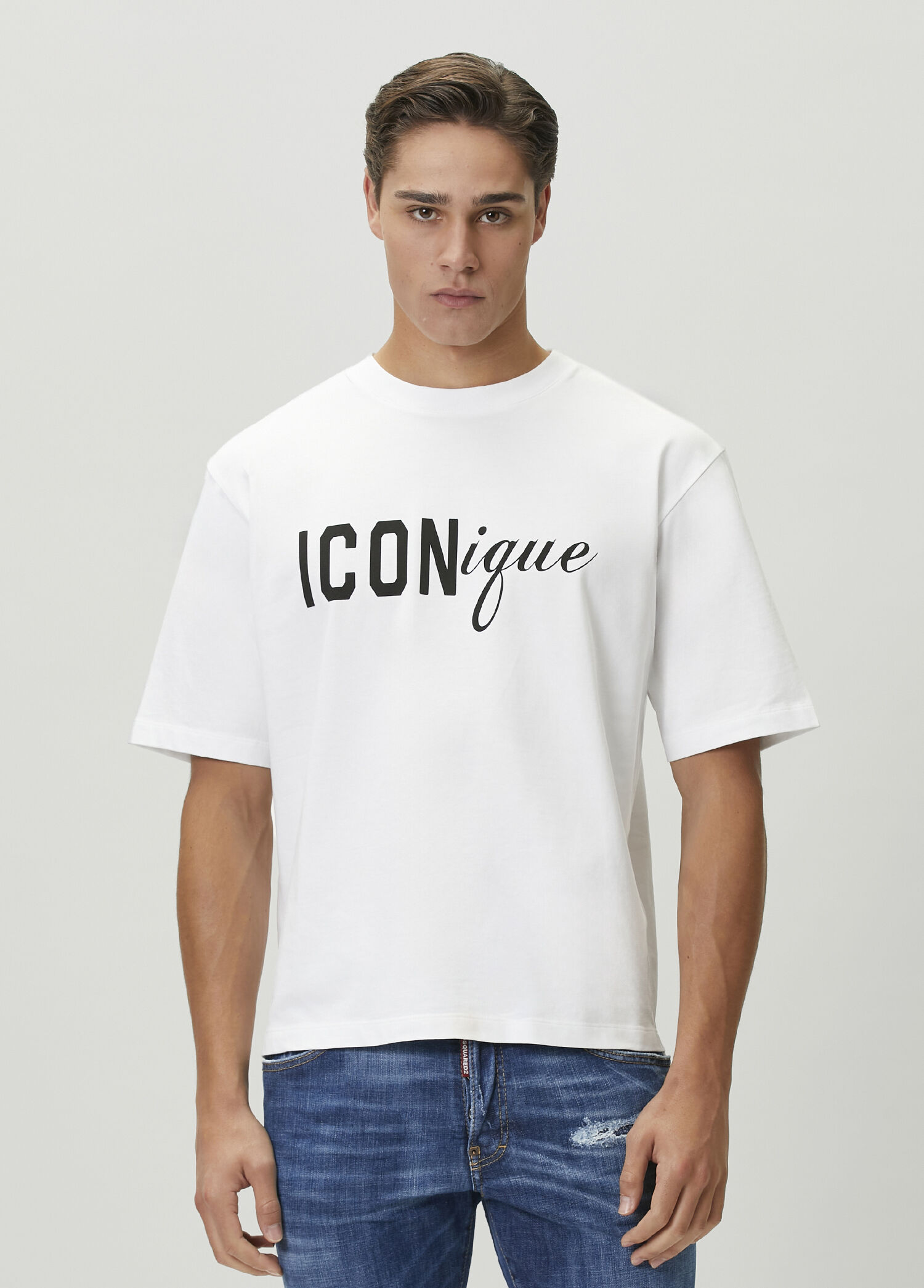 Beyaz Yazı Baskılı T-shirt