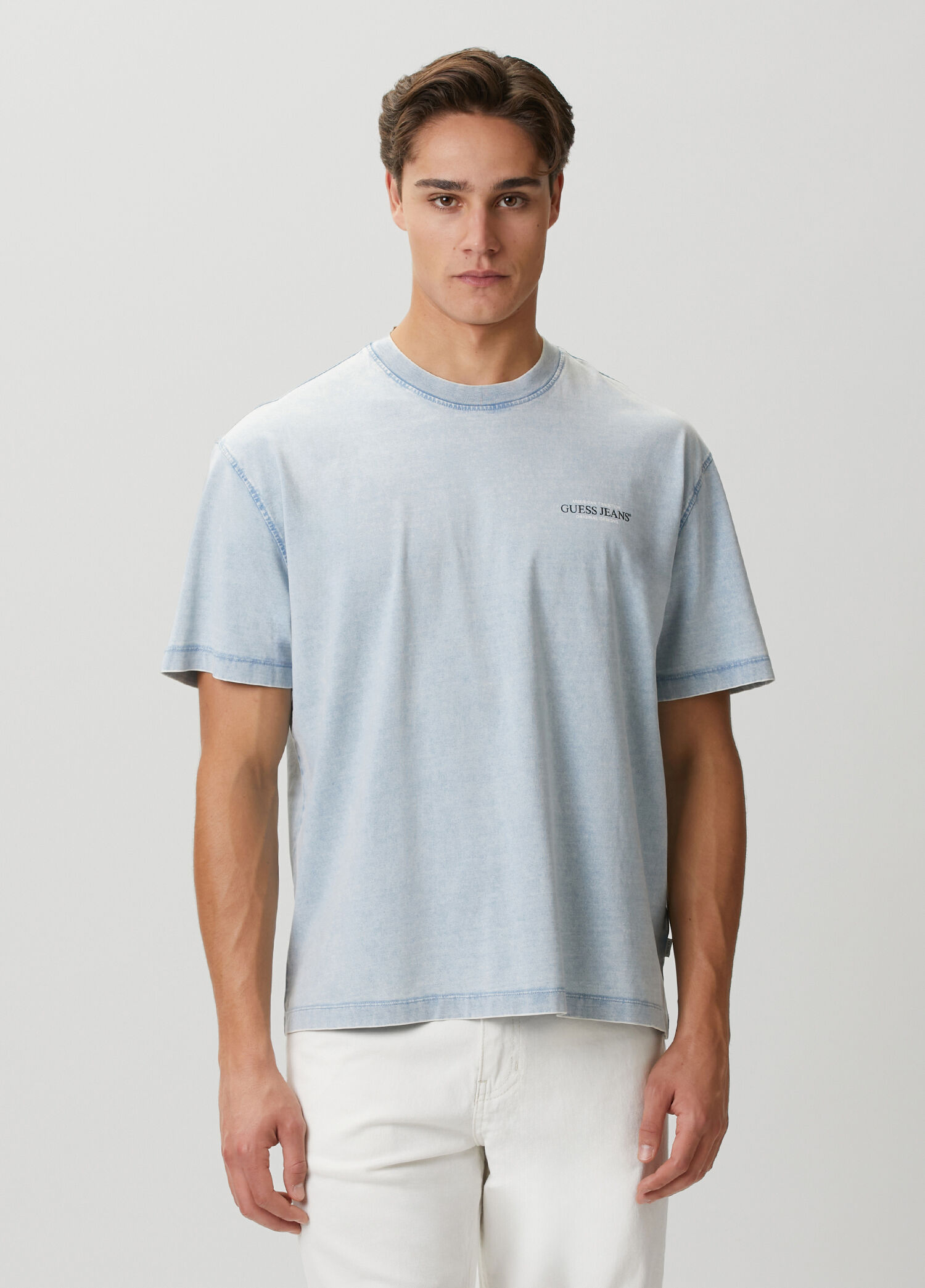 Guess Jeans Mavi Erkek Oversize Fit Mavi T-shirt 1895006 | Beymen