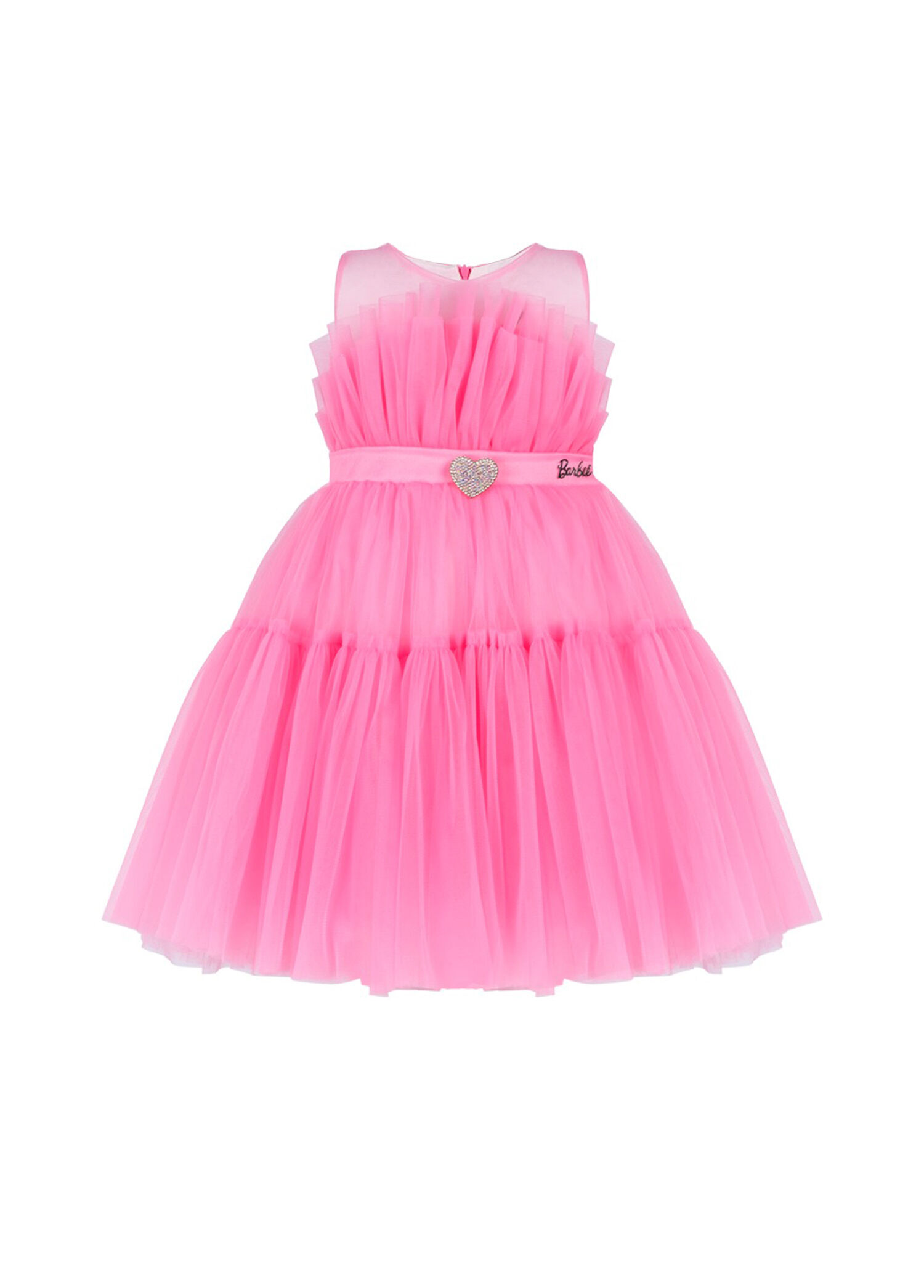 Barbie Concept 16 Pembe Tüllü Kız Çocuk Elbise