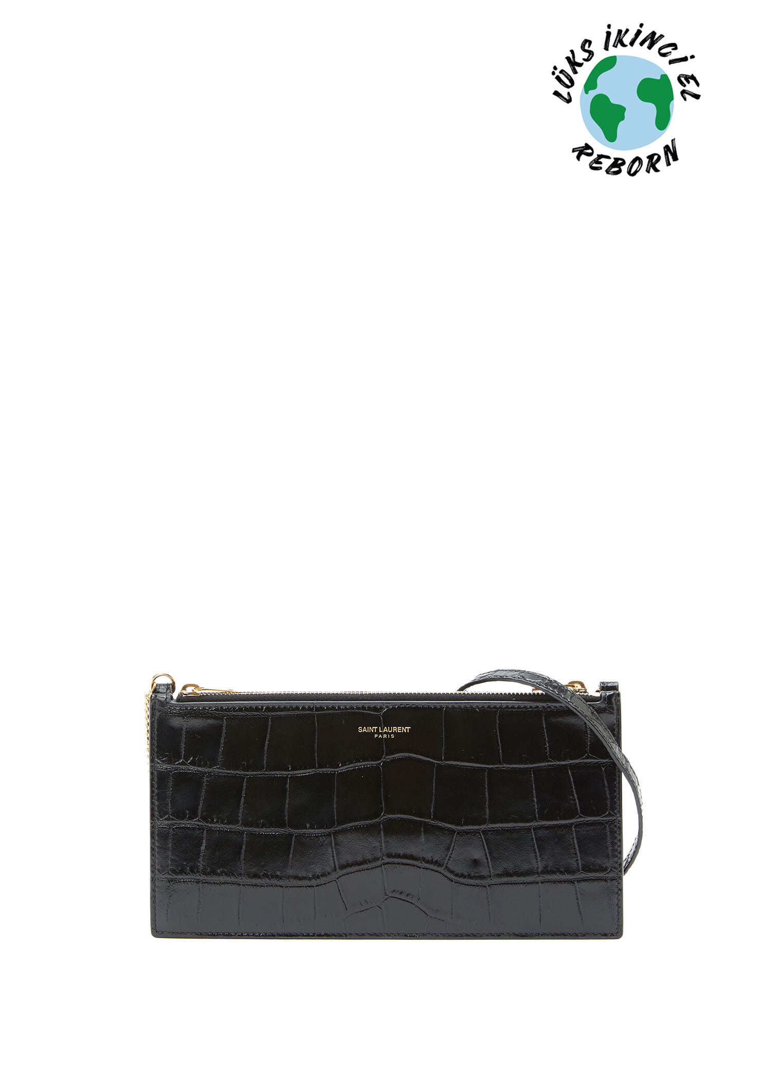 Saint Laurent Embossed Pouch Çanta