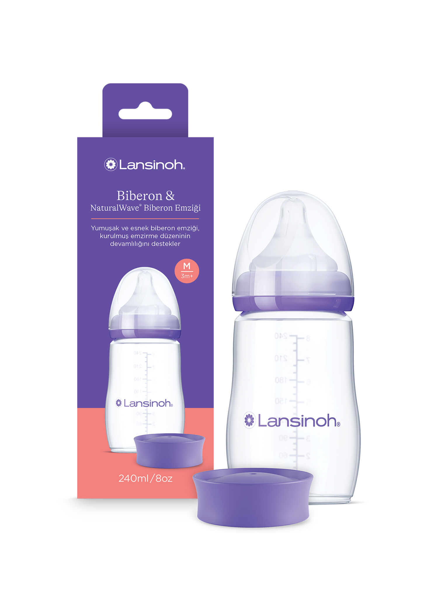 & NaturalWave® 3 Ay+ Biberon Emziği Pp Biberon 240 ml