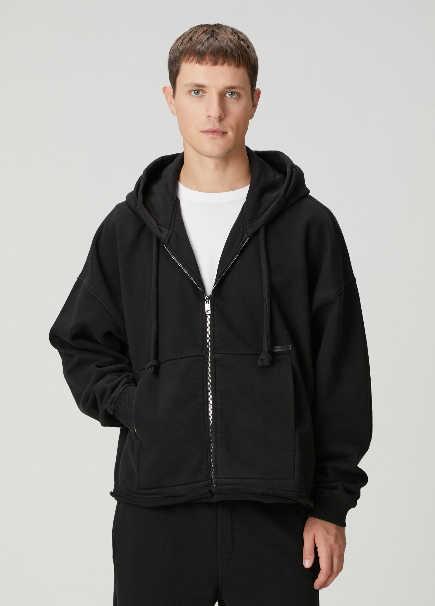Siyah Kapüşonlu Sweatshirt