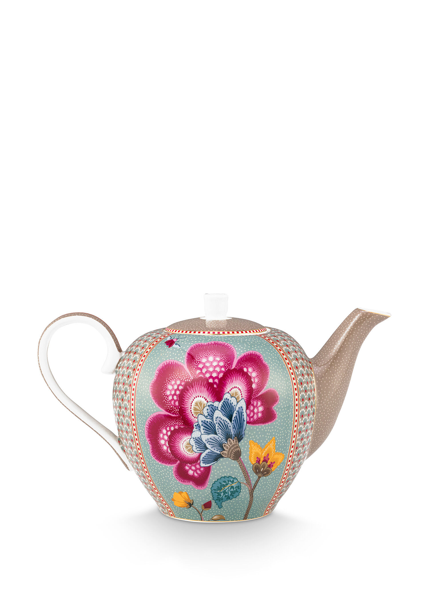 Fantasy Blooming Tales Mavi Haki Porselen Demlik