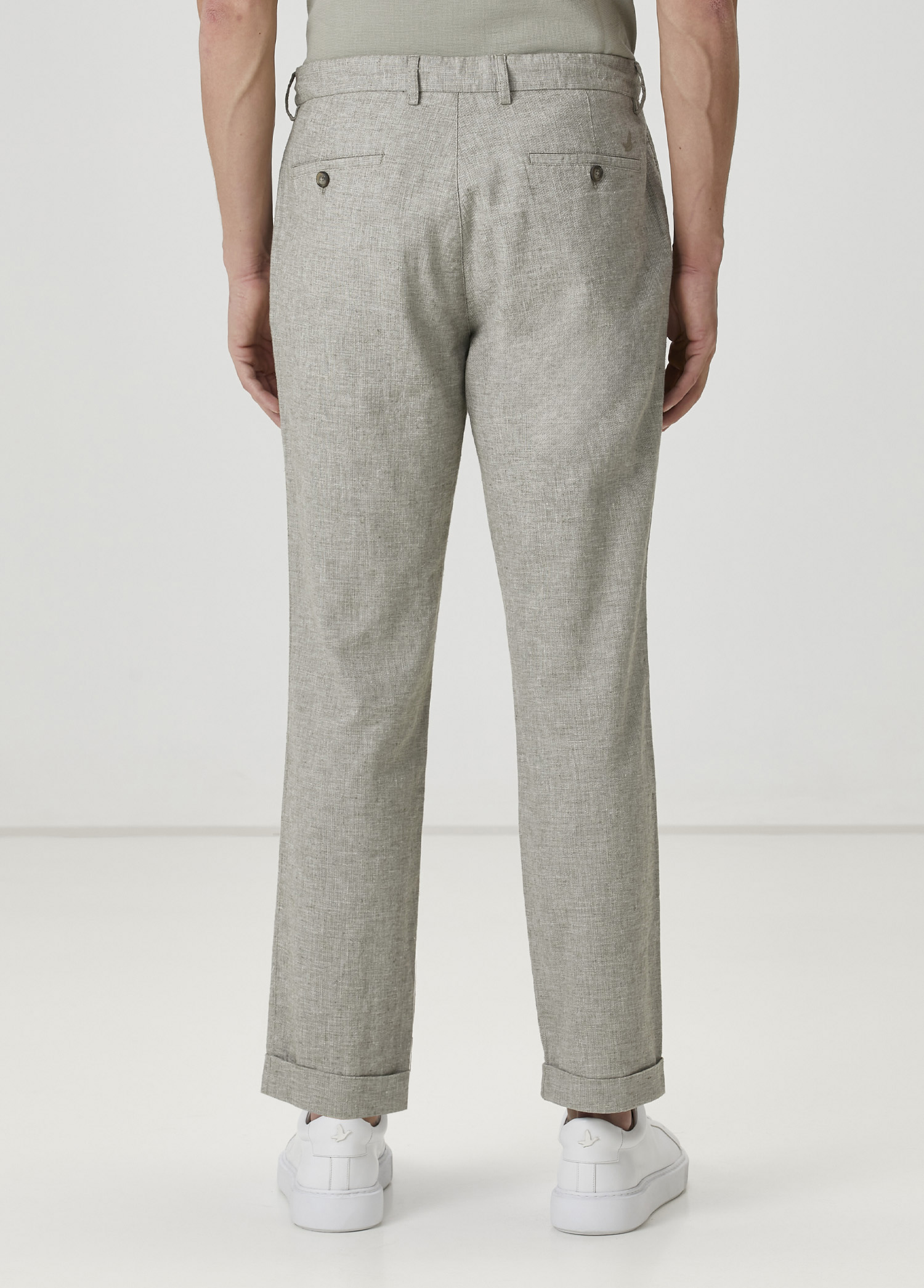 Haki Beli Kordonlu Klasik Pantolon_2