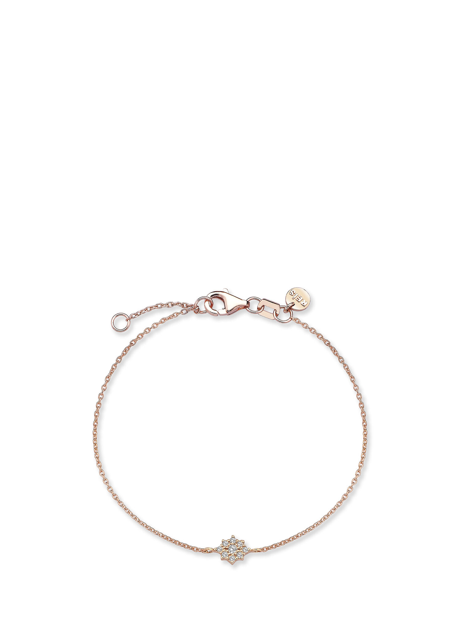 Cemre 14 Ayar Rose Gold Kadın Pırlanta Bilezik