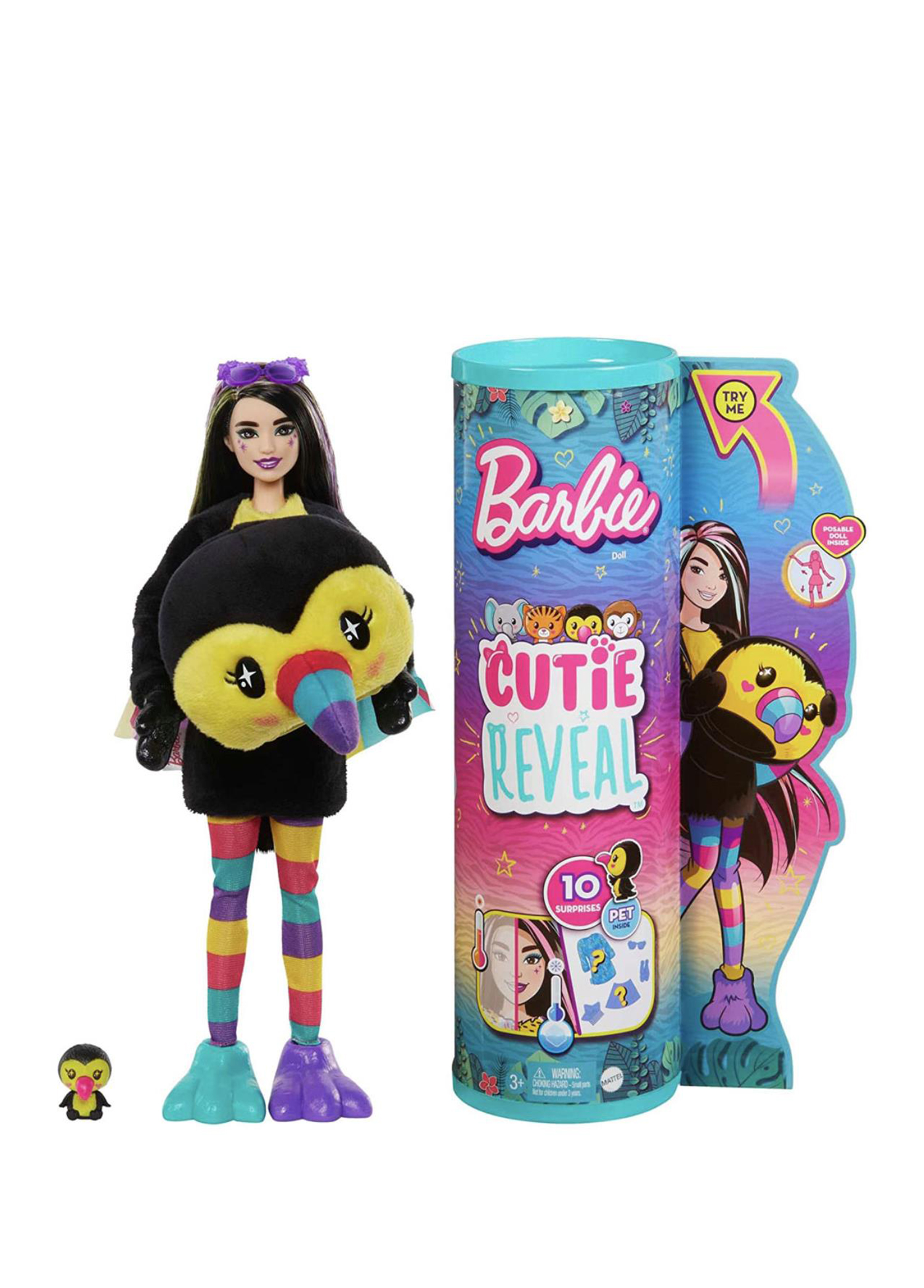 HKR00 Cutie Reveal Bebekler Barbie Kuş Tropikal Orman Serisi