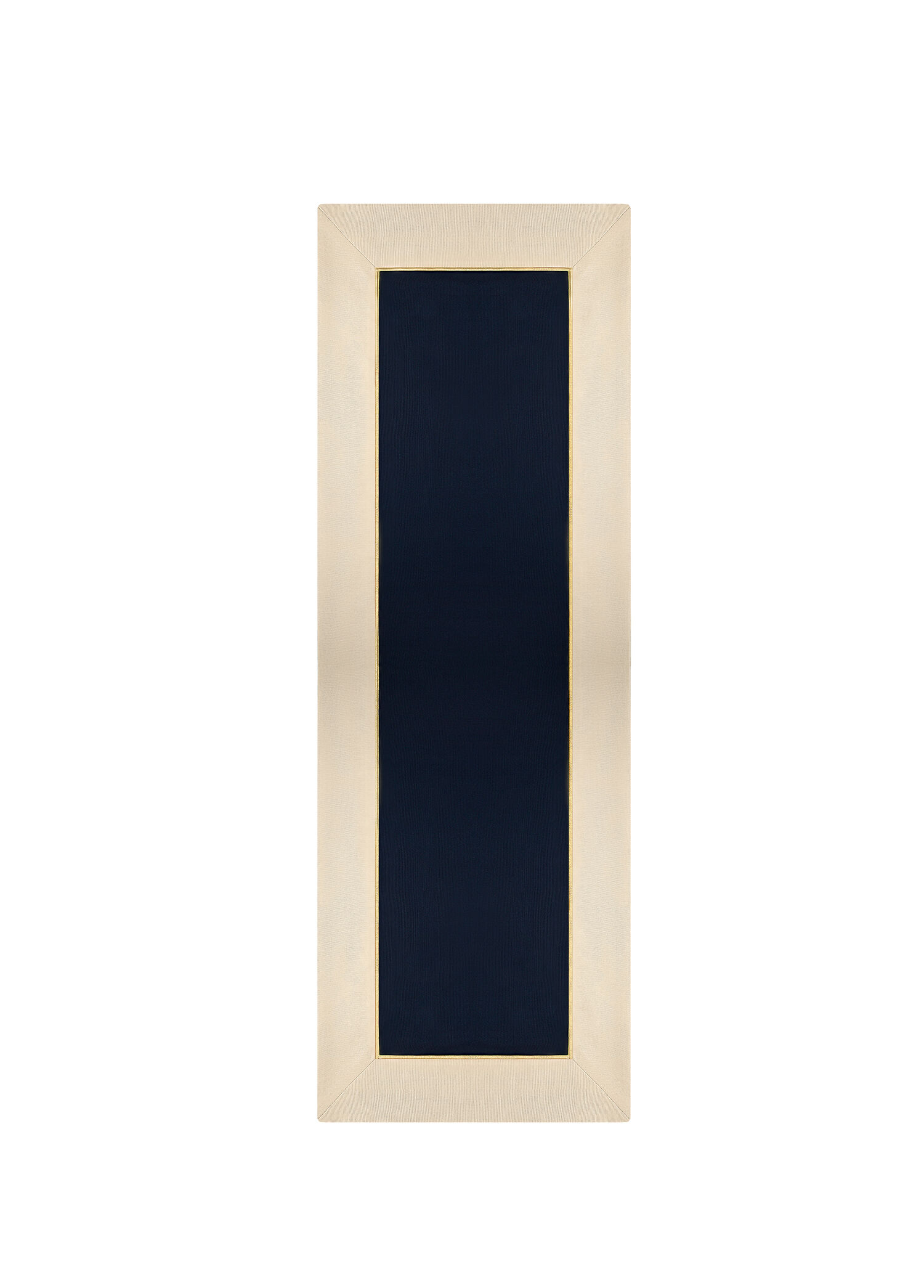Midnight Shine Koyu Lacivert ve Bej Kumaş Üzerine Altın Renk İşlemeli Runner 150 x 50 cm