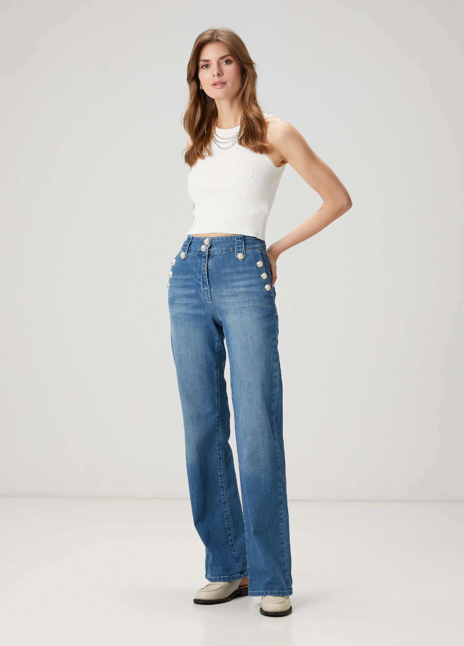 Mavi Flared Jean Pantolon