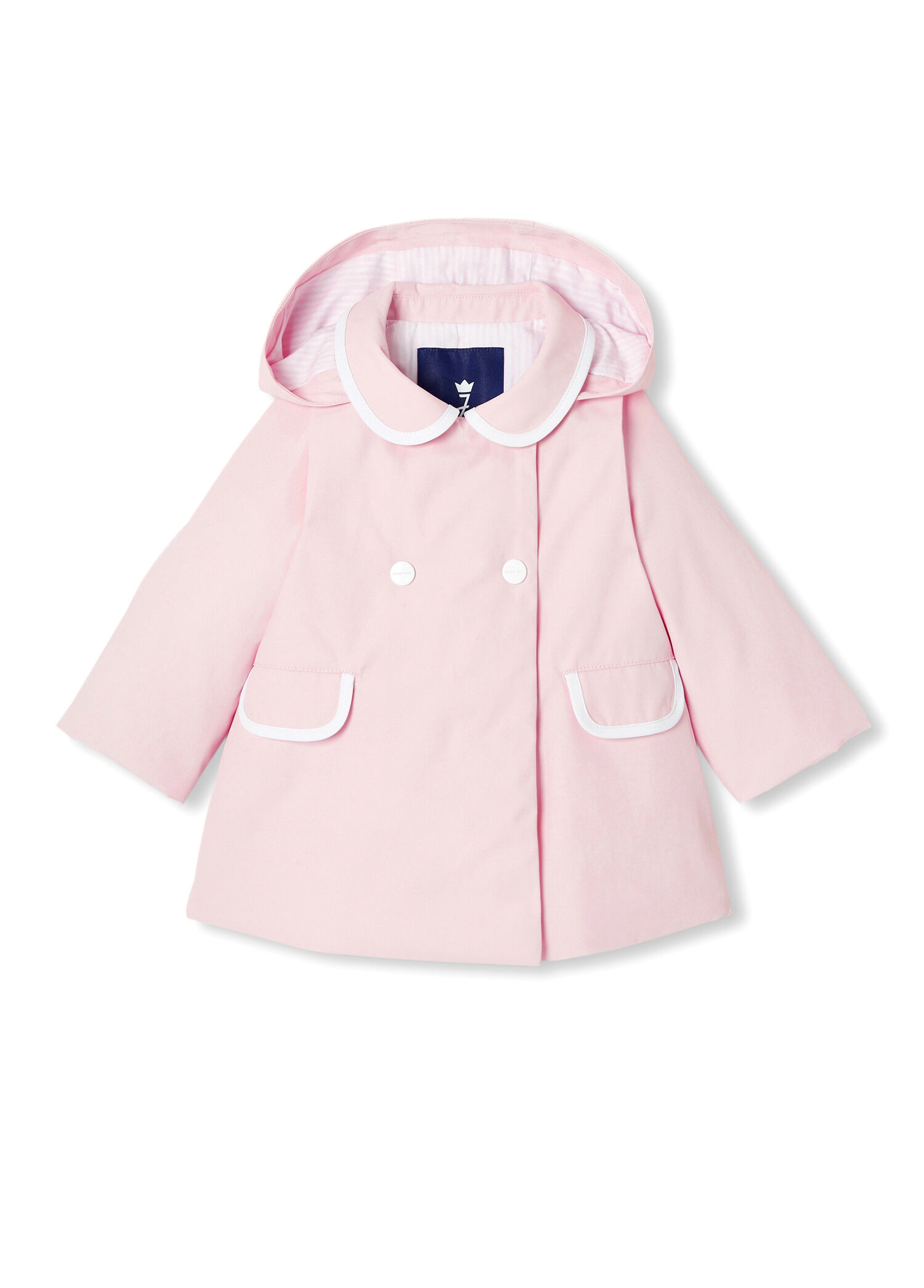 Pembe Mevsimlik Kapüşonlu Kız Bebek Ceket