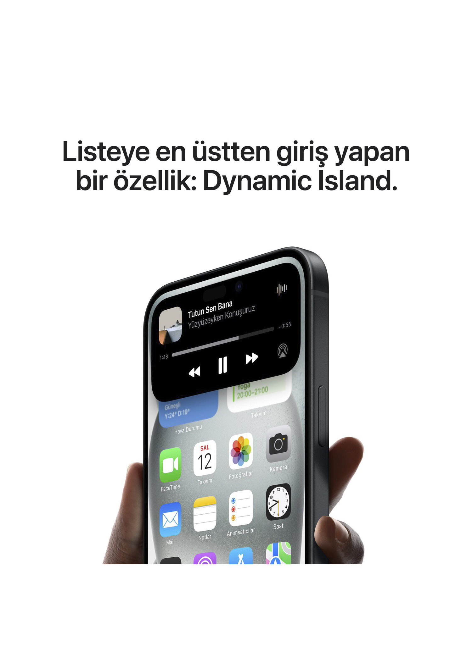 Apple - iPhone 15 128GB Siyah Akıllı Cep Telefonu MTP03TU/A - Siyah