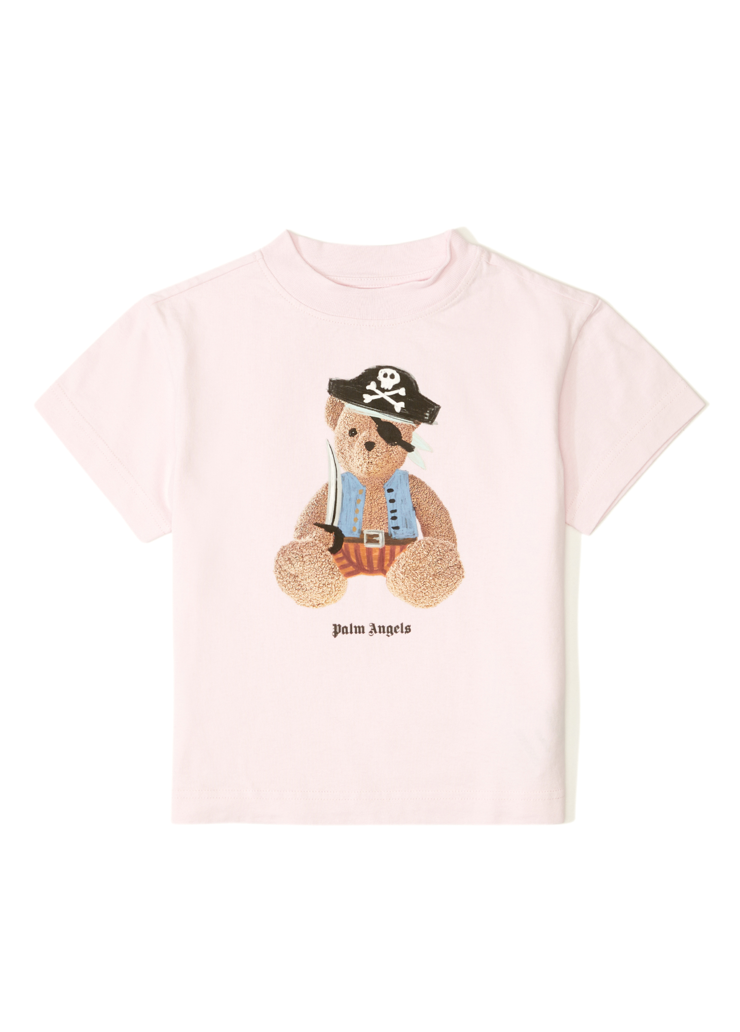 Kahve Pembe Figür Baskılı Logolu Kız Çocuk T-shirt