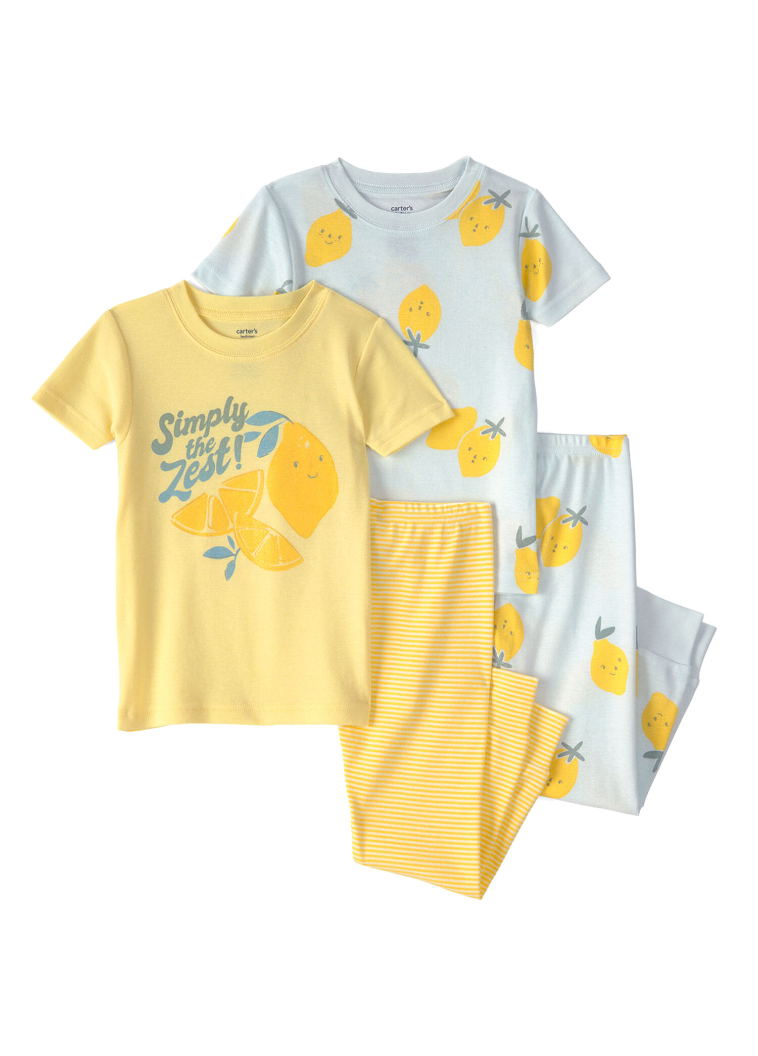 Renkli Desenli Kısa Kollu Kız Bebek 2'li Pijama Takımı