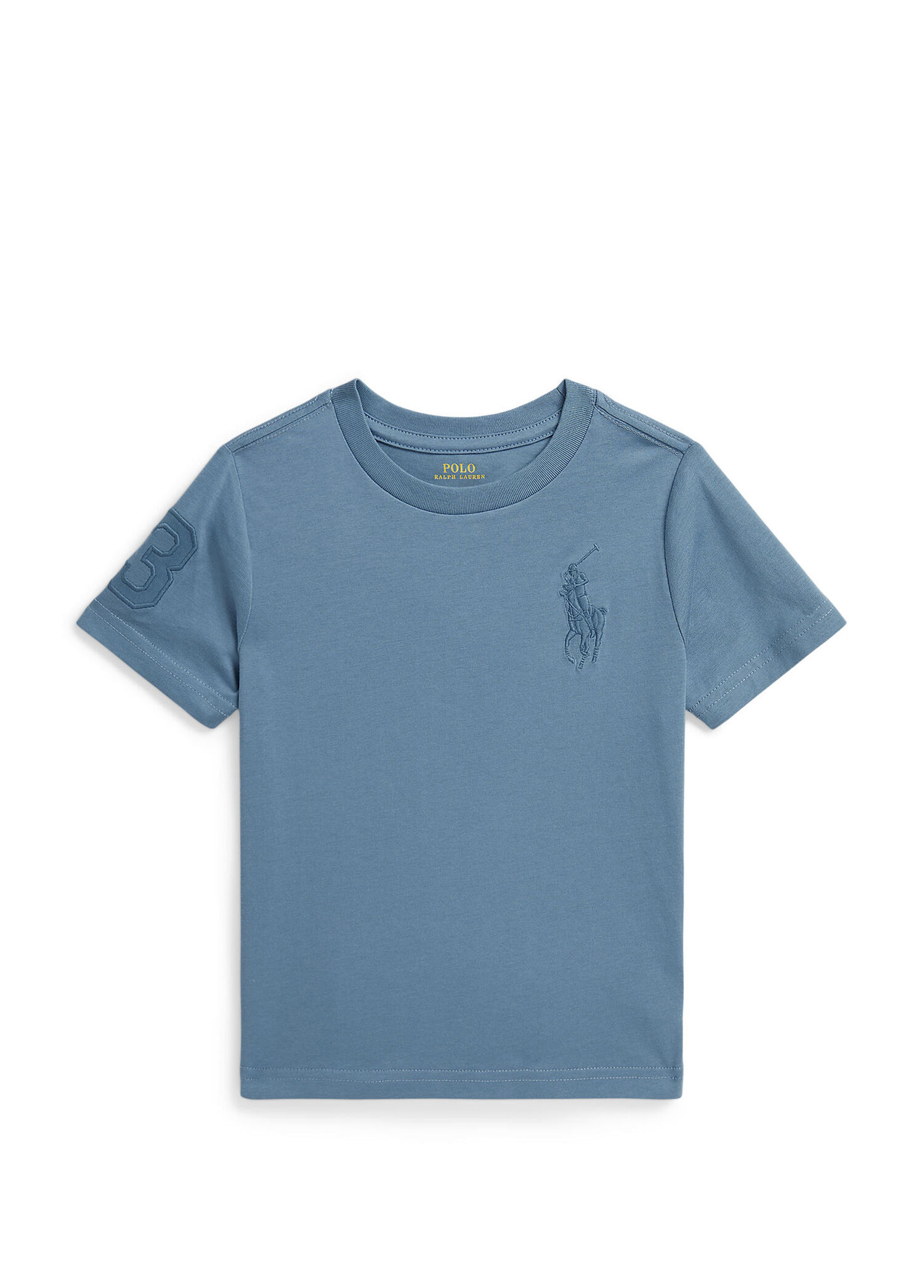 Mavi Logo Nakışlı Erkek Çocuk T-shirt