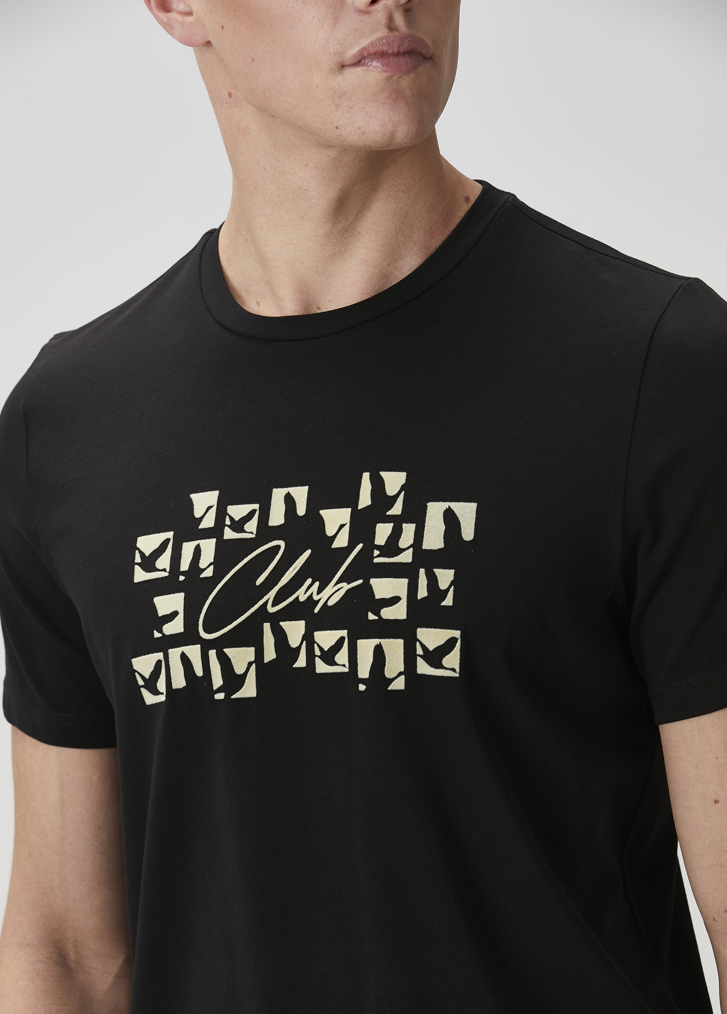 Siyah Baskılı T-shirt_5