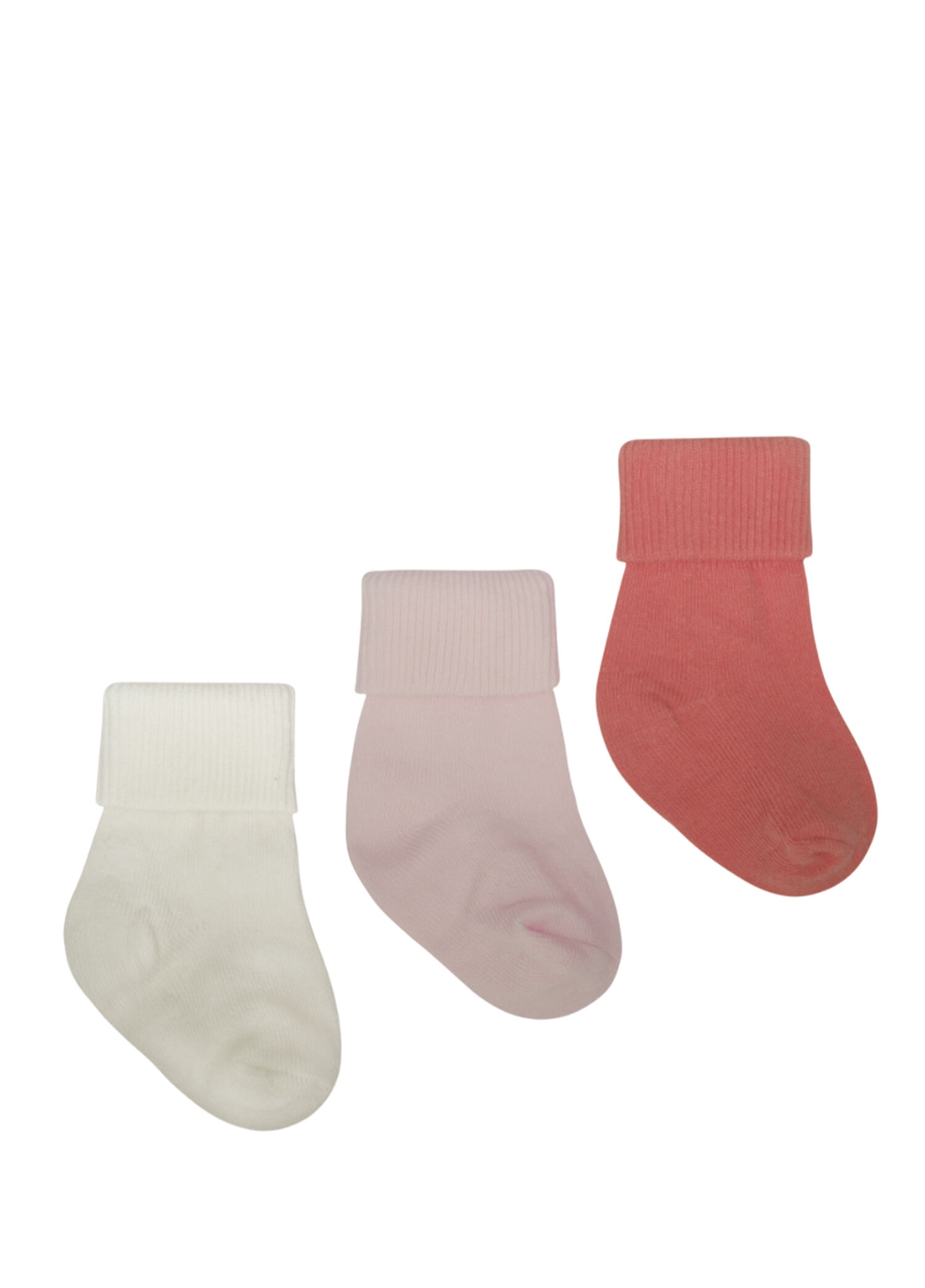 Renkli Yenidoğan Unisex Bebek 3'lü Çorap Seti