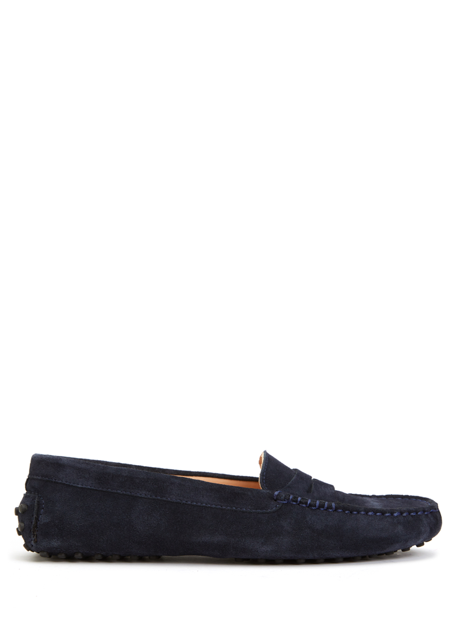Lacivert Bantlı Kadın Süet Loafer