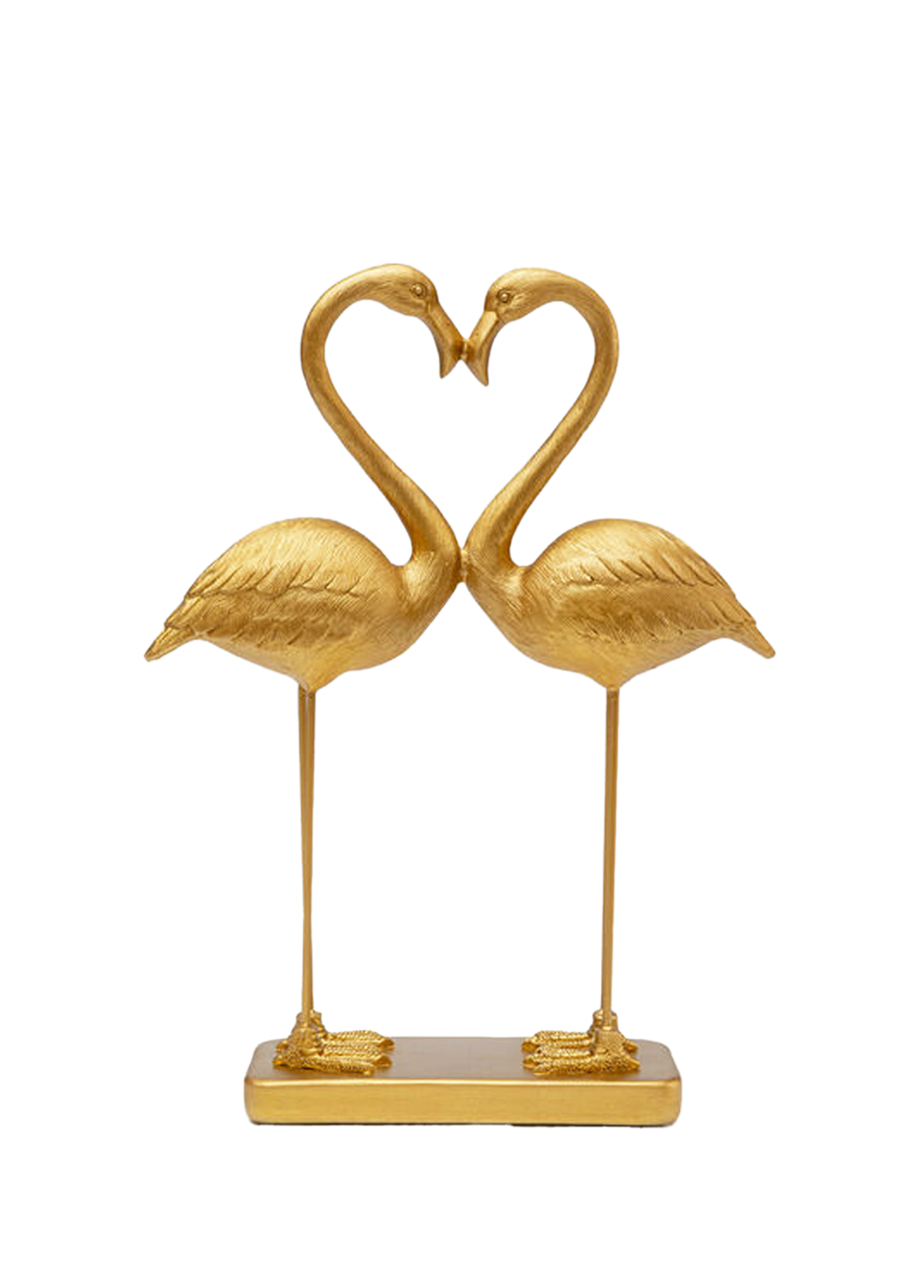 Flamingo Love Gold  Dekoratif Obje 39cm