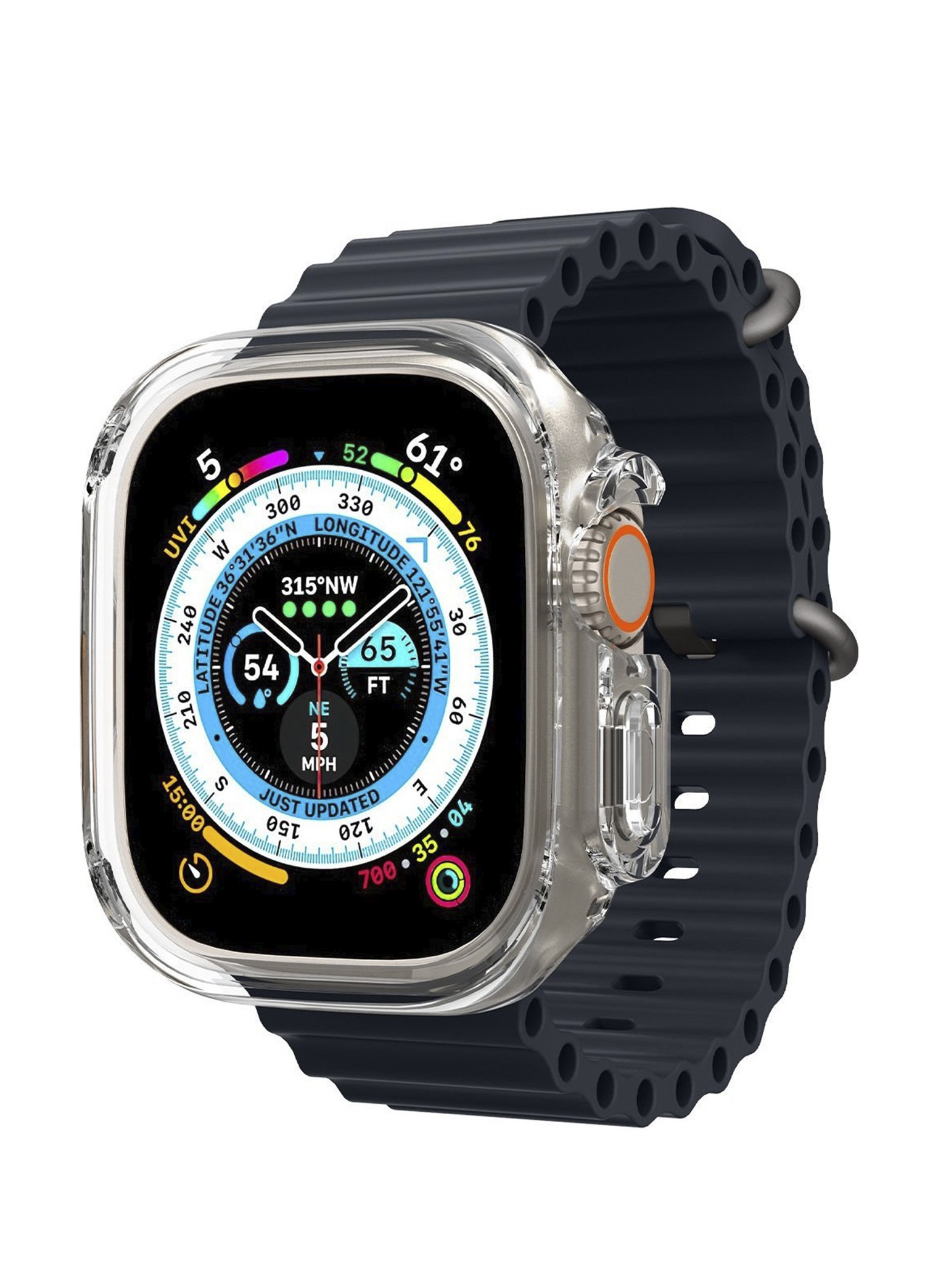 Apple Watch Ultra 49 mm Uyumlu Crystal Clear Kılıf Ultra Hybrid ACS05459