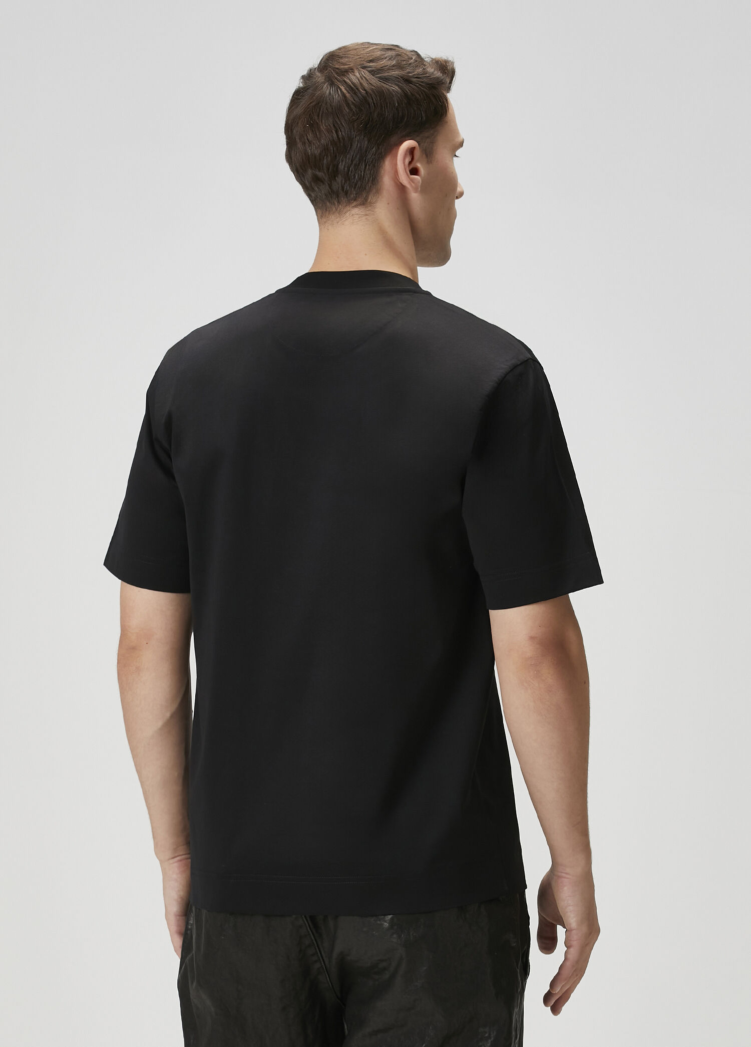 Fendi - Siyah Logo Nakışlı T-shirt - Siyah