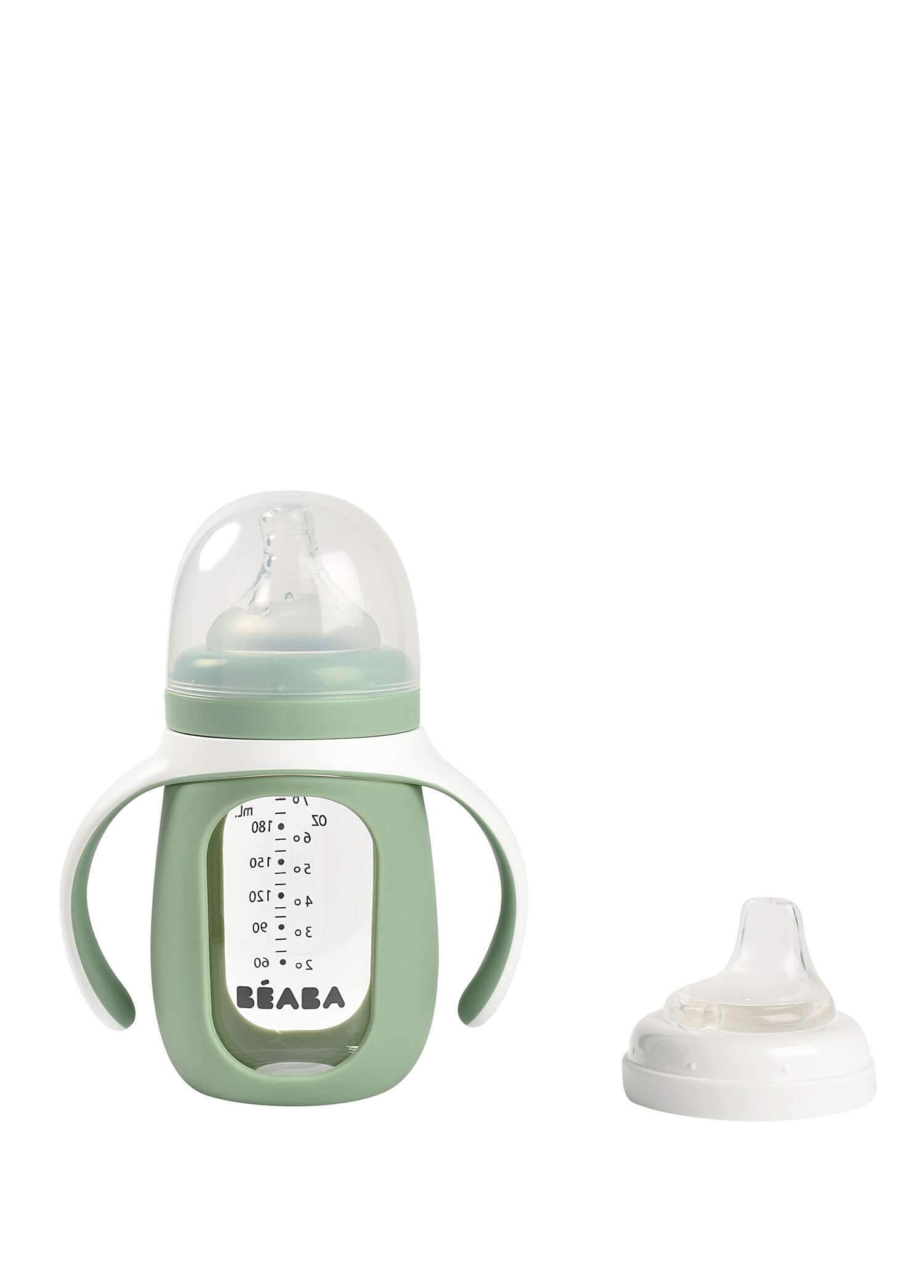 2'si 1 Arada Sage Green Cam Biberon 210 ml