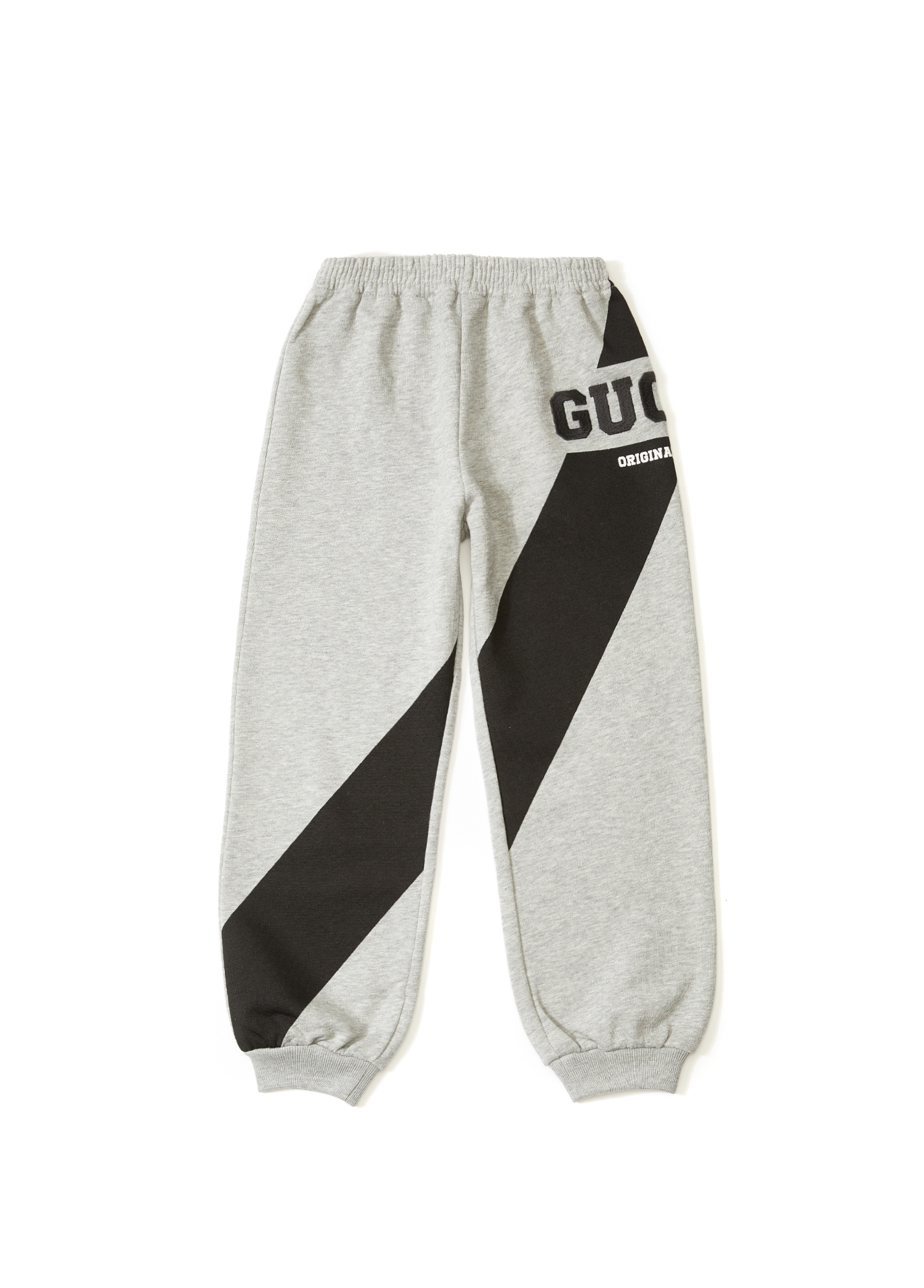 Gri Logo Baskılı Unisex Çocuk Pantolon