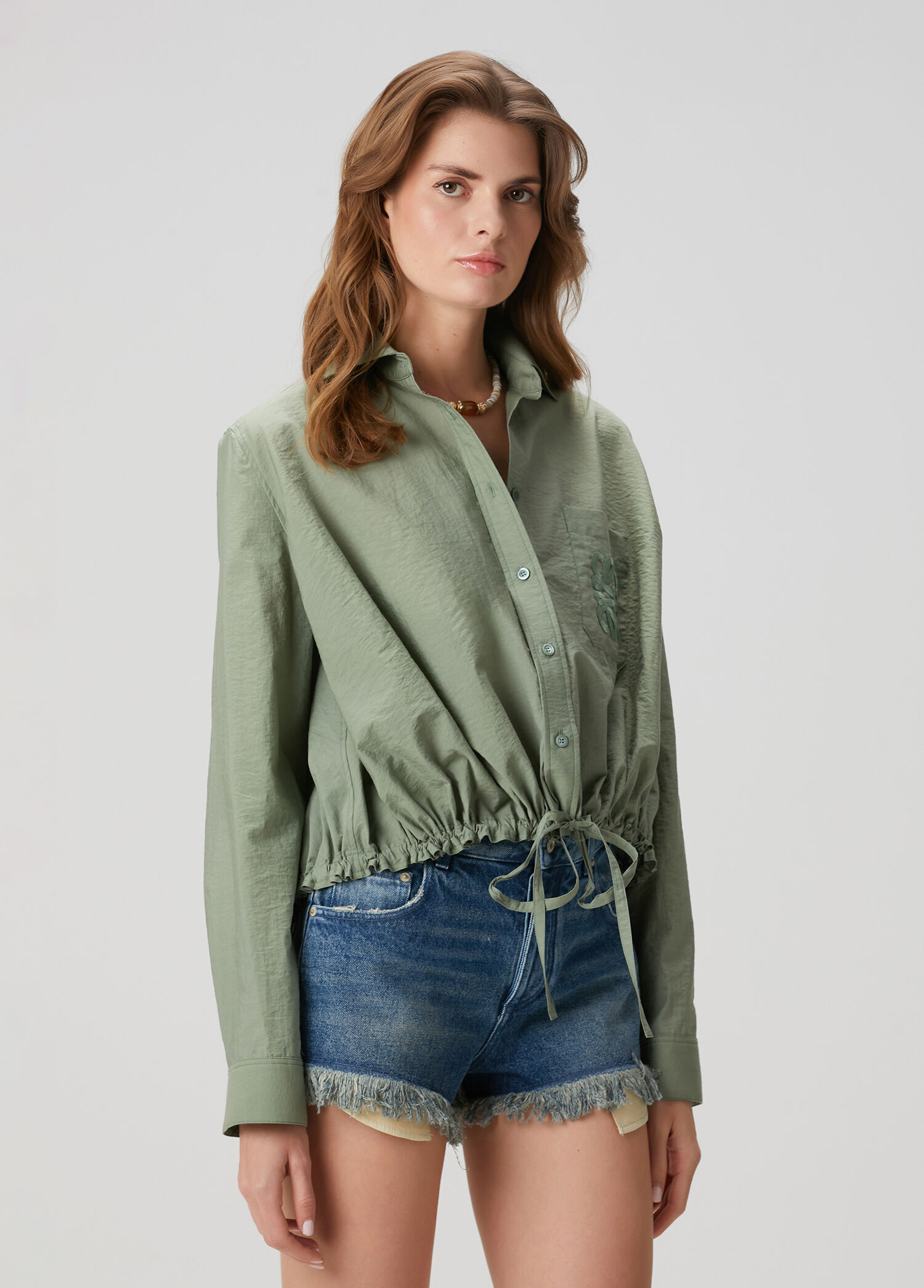 LOEWE x Paulas Ibiza シャツジャケット Loewe x Paula's Ibiza - Green Back Detailed Shirt