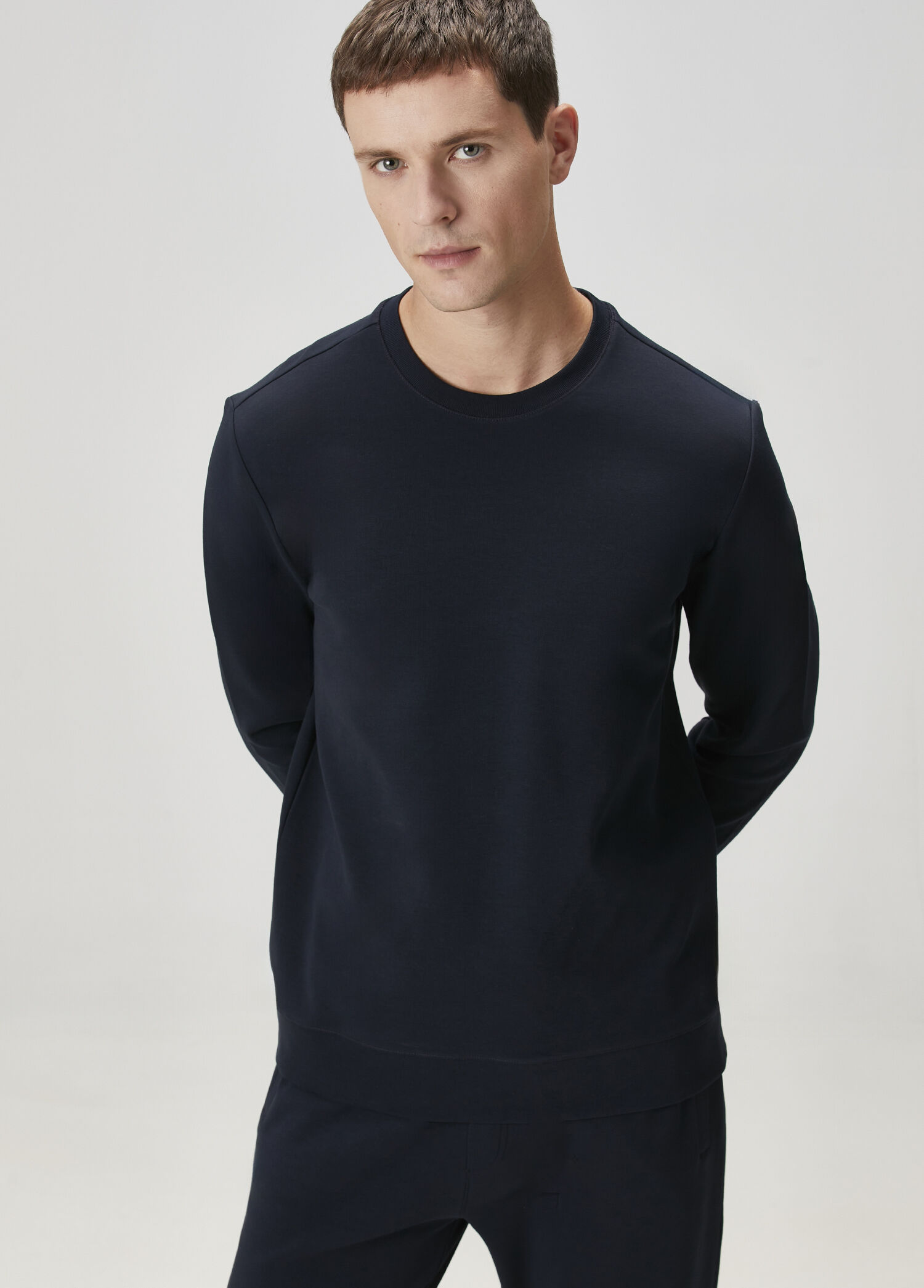 Lacivert Basic Sweatshirt