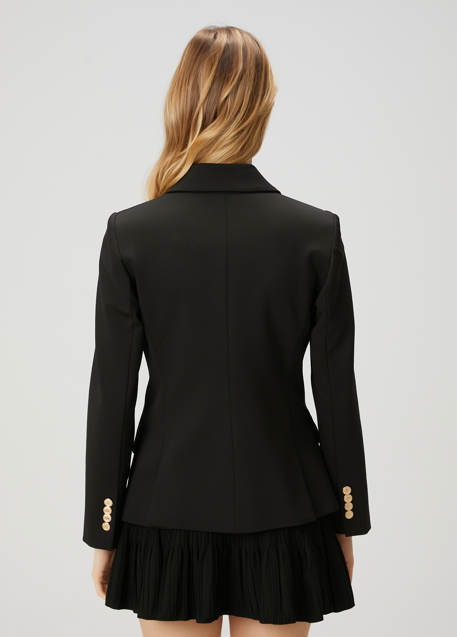 Siyah Kruvaze Blazer_5