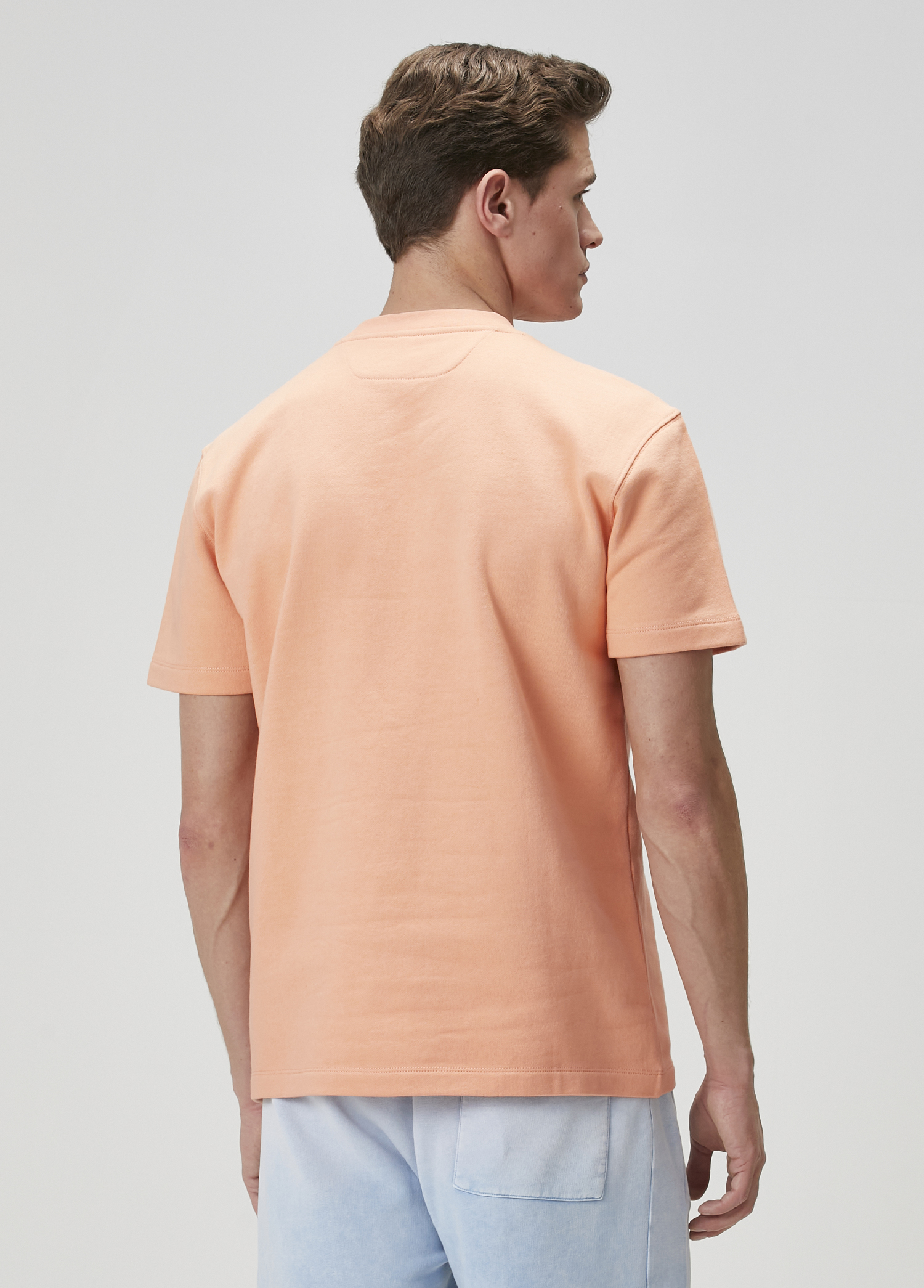 Kayısı Kontrast Baskı Detaylı T-shirt_4