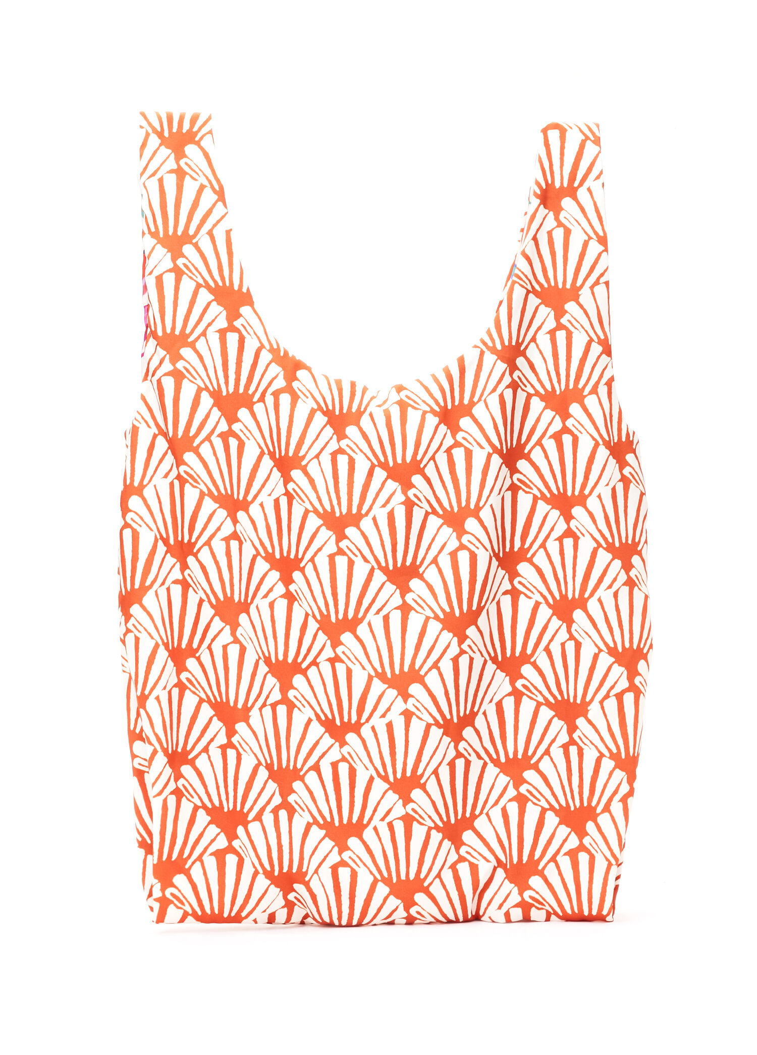 Beymen Turuncu Desenli Alışveriş Çantası. 1