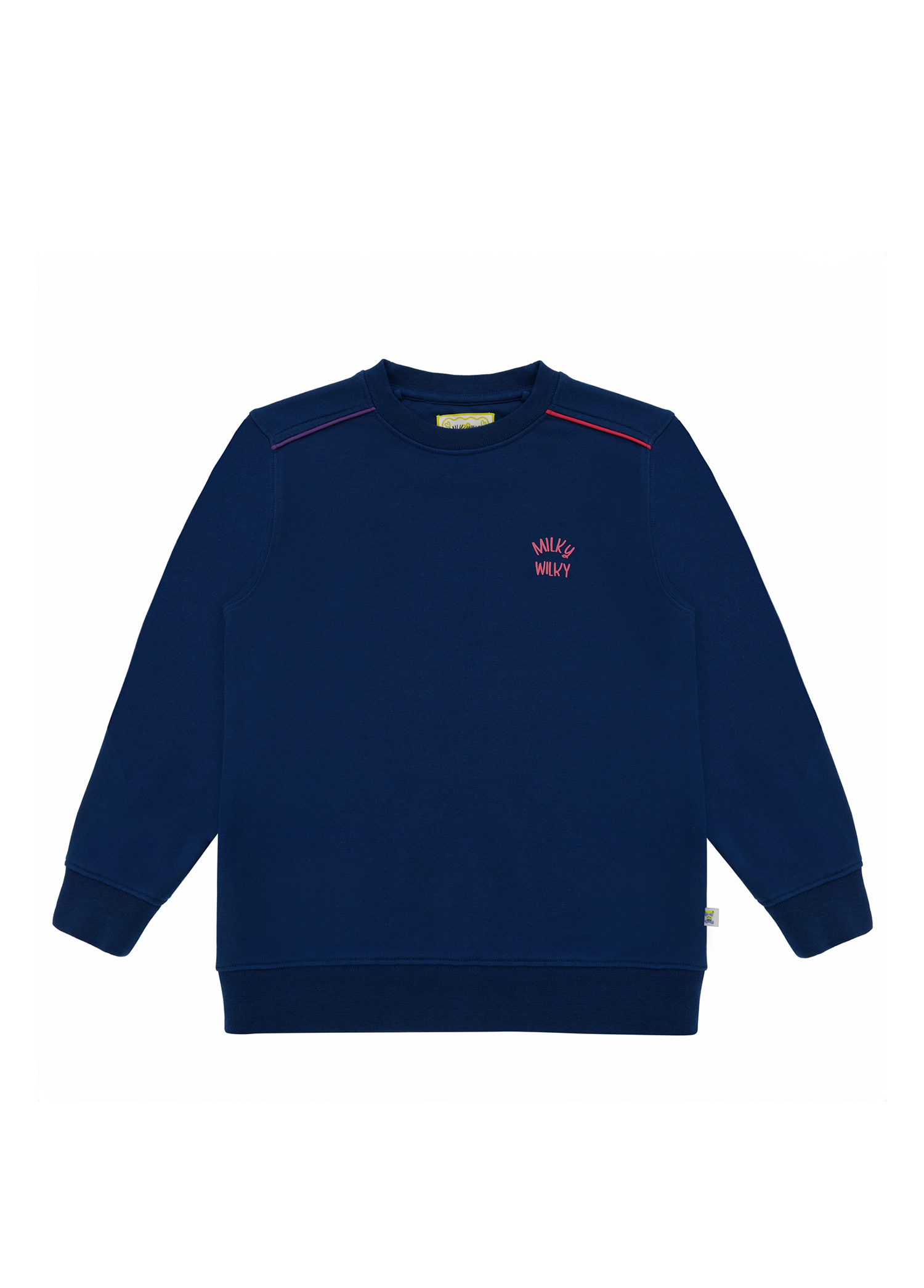 Lacivert Organik Pamuk Kız Çocuk Sweatshirt