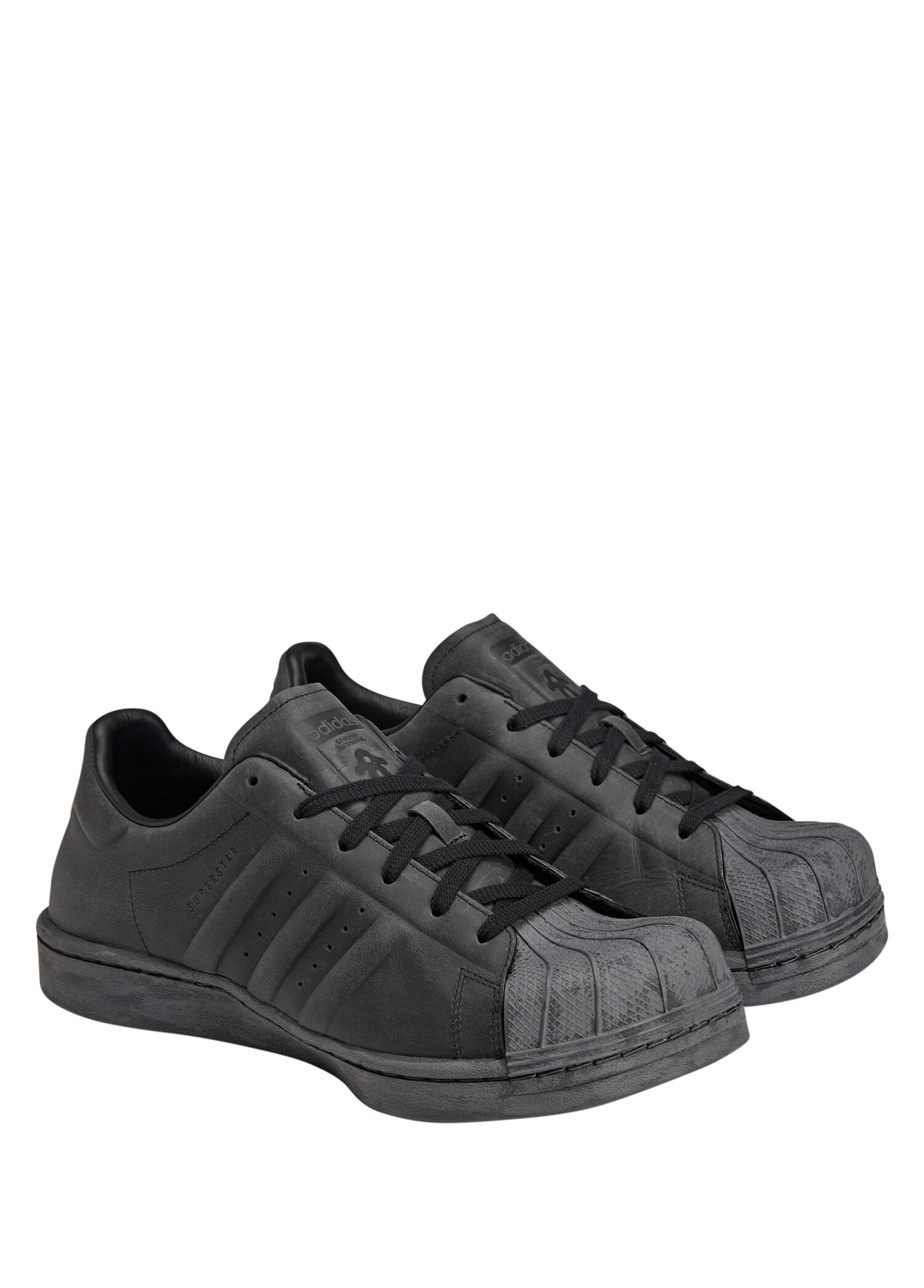 AVAVAV ×  superstar Adidas - x Avavav Superstar Siyah Erkek Deri Sneaker - Gri