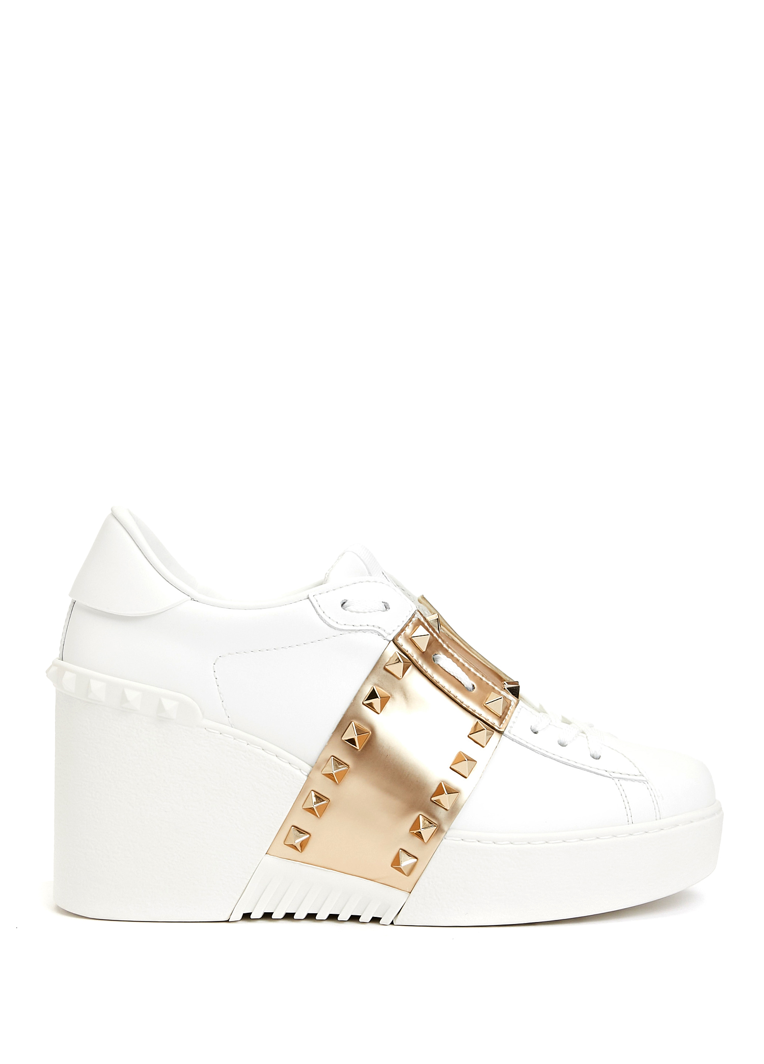 Rockstud Beyaz Gold Kadın Sneaker