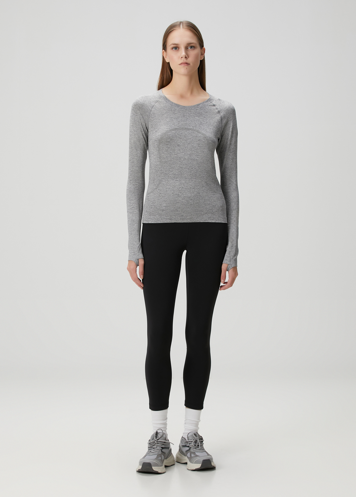 Align High Rise Crop Siyah Tayt