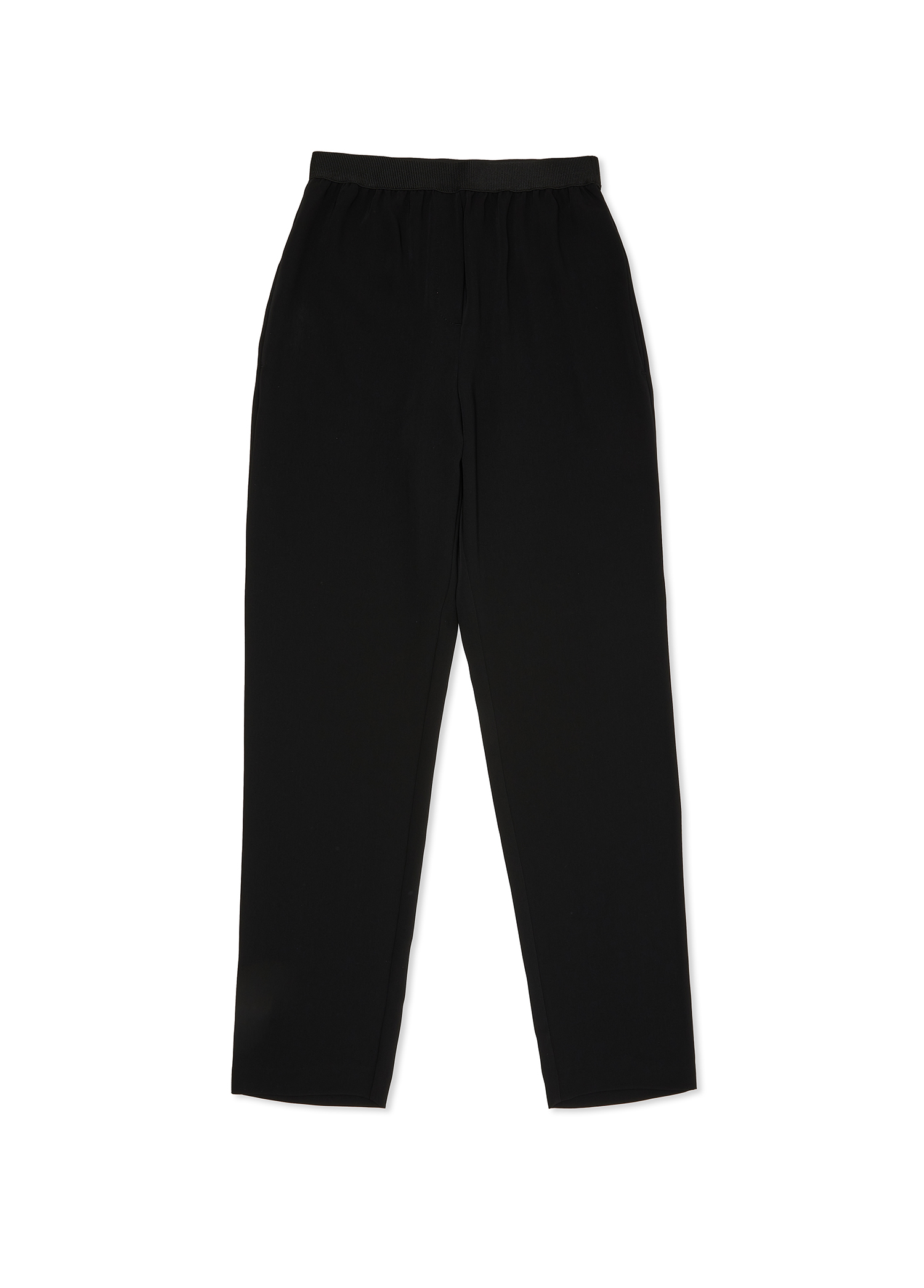 Siyah Krep Pijama Pantolon_5
