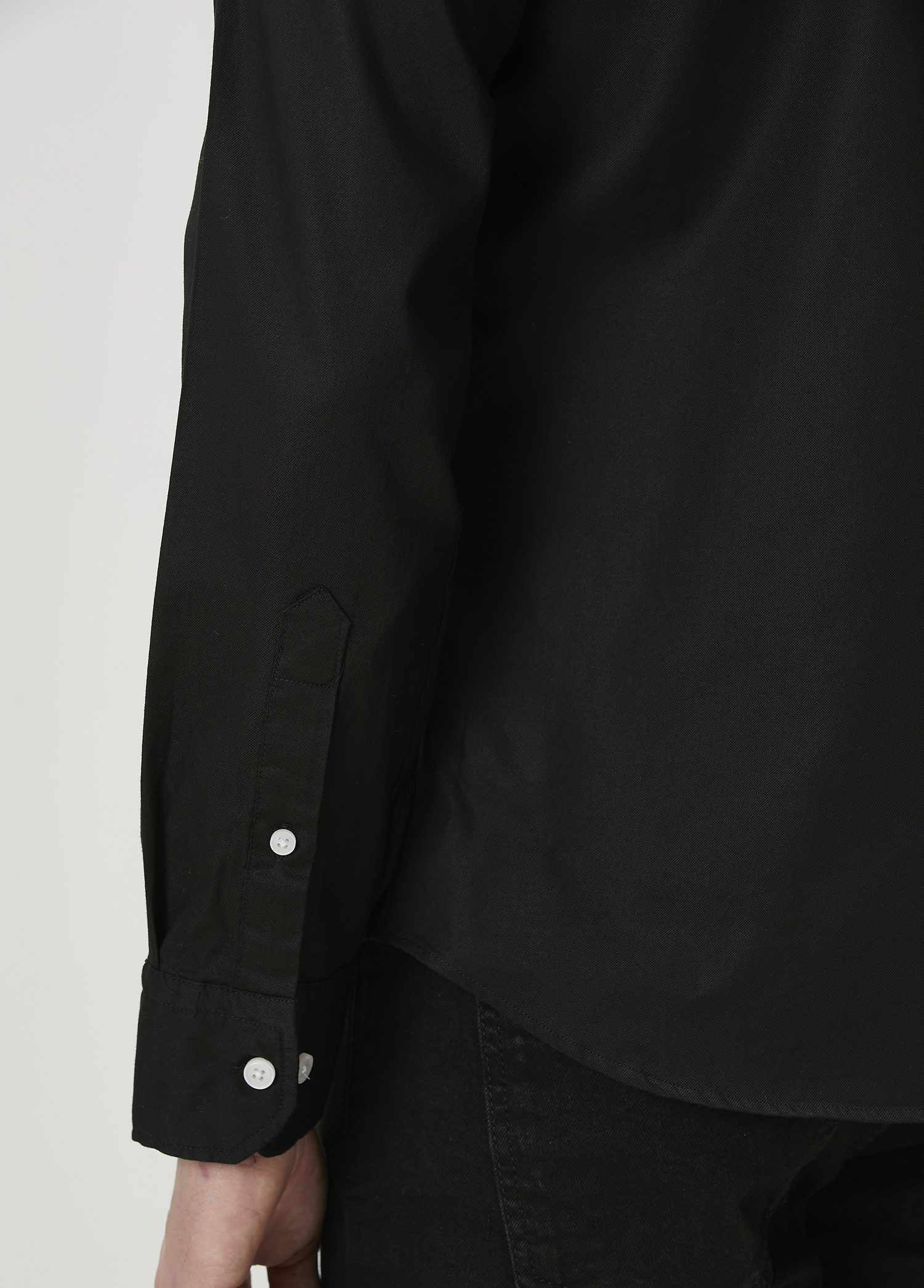 Slim Fit Siyah Oxford Gömlek_6