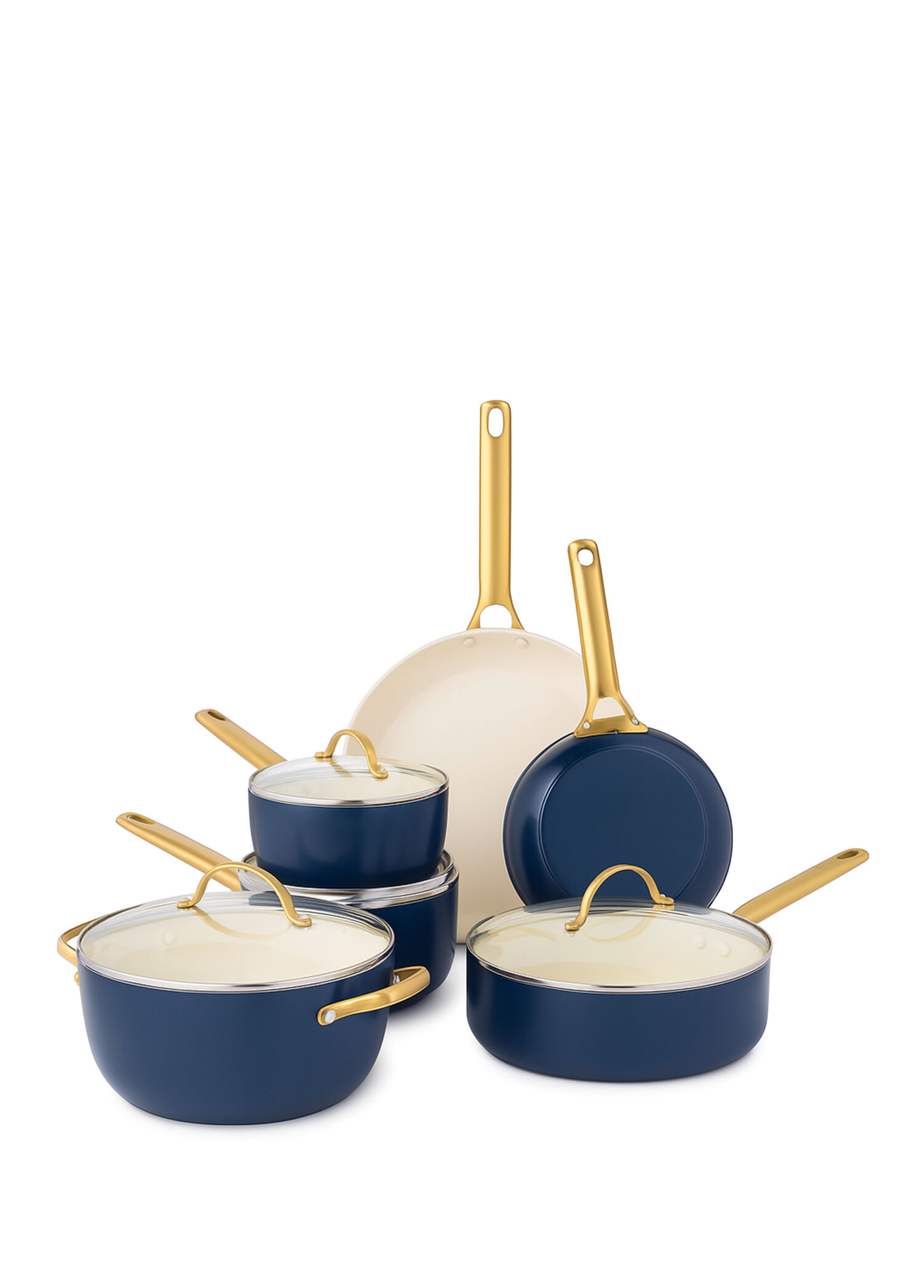 Padova Oxford Blue Adonize 10 Parça Tencere Seti